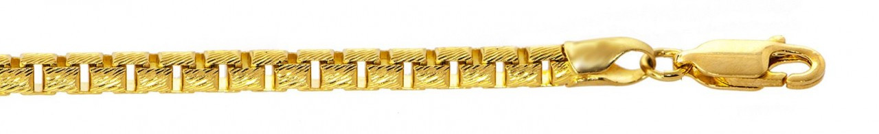 14k Yellow Gold 2mm Round Diamond Cut Box Chain Necklace 20 Inches