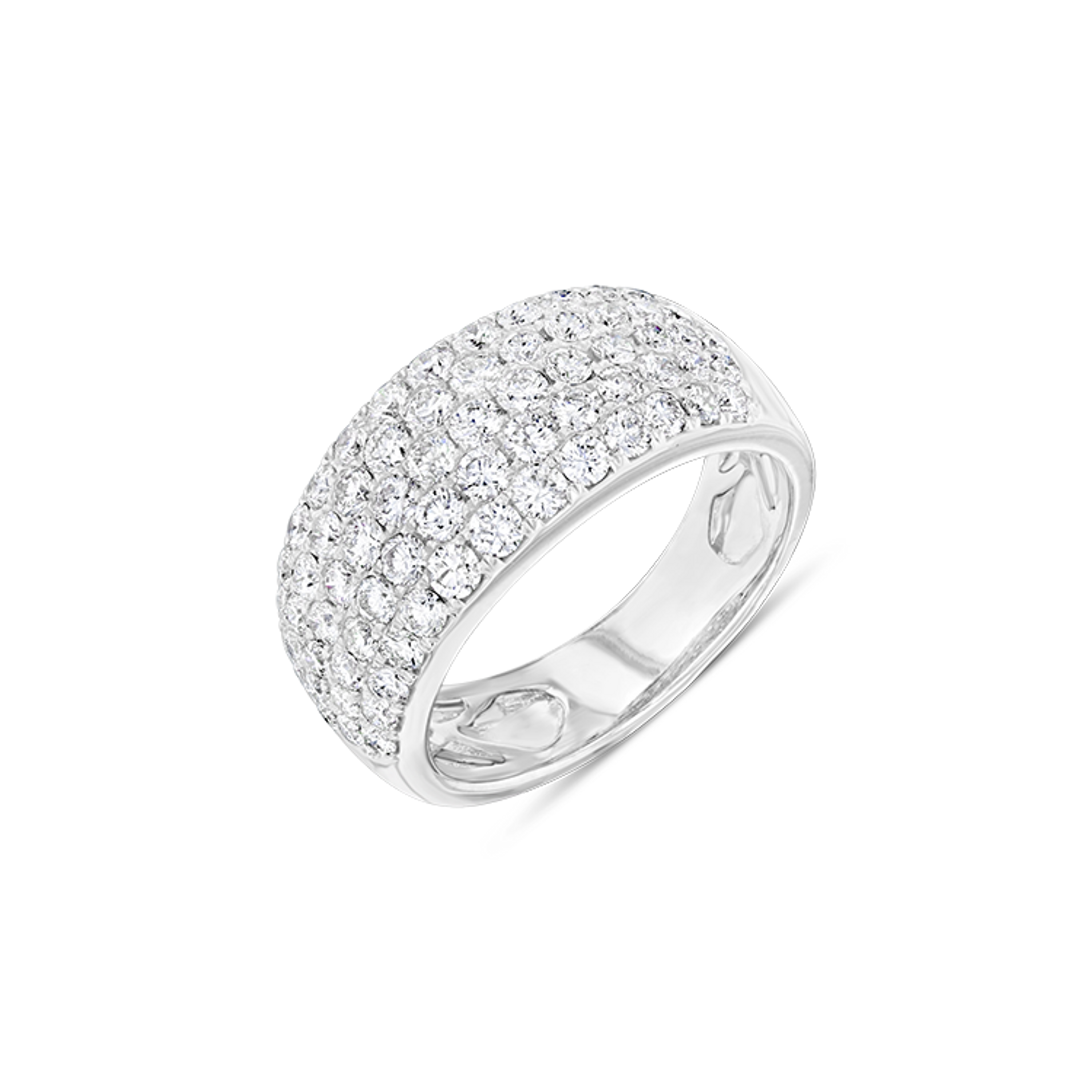 14k White Gold 1.85 ct Diamond Cigar Band 14k White Gold 1.85 ct Diamond Cigar Band