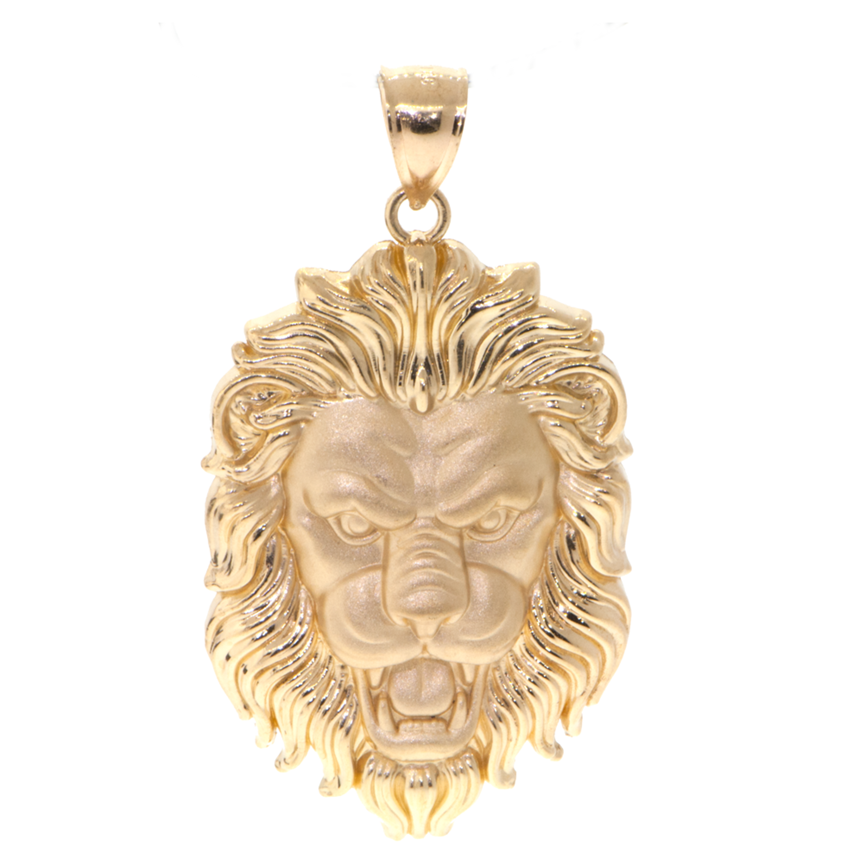 14k Yellow Gold Lion Face Charm (pendant) 60mm by 33mm 14k Yellow Gold Lion Face Charm (pendant) 60mm by 33mm