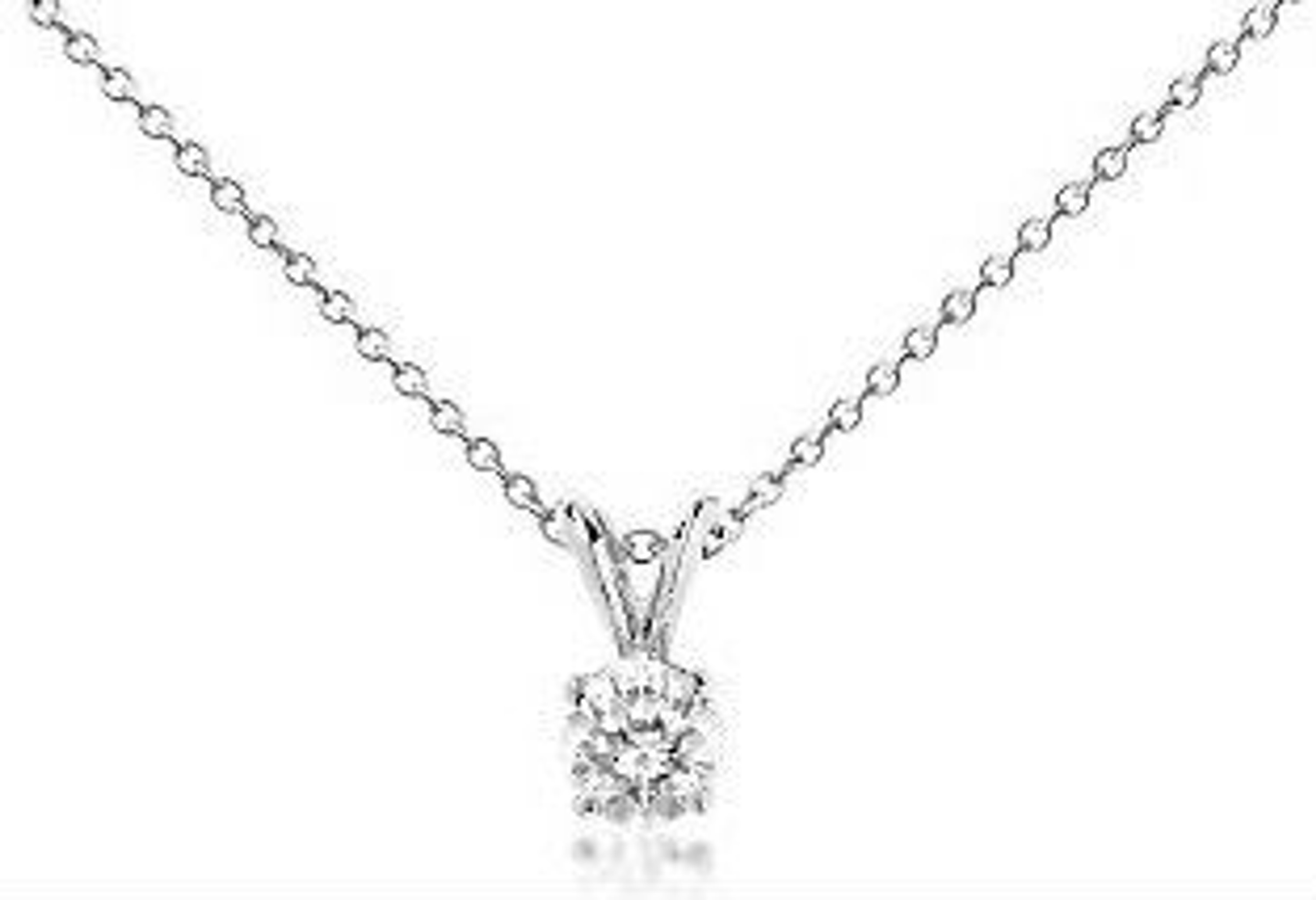 14k White Gold 6mm Swarovski ( 3/4 Ctw. ) Cubic Zirconium Necklace 14k White Gold 6mm Swarovski ( 3/4 Ctw. ) Cubic Zirconium Necklace