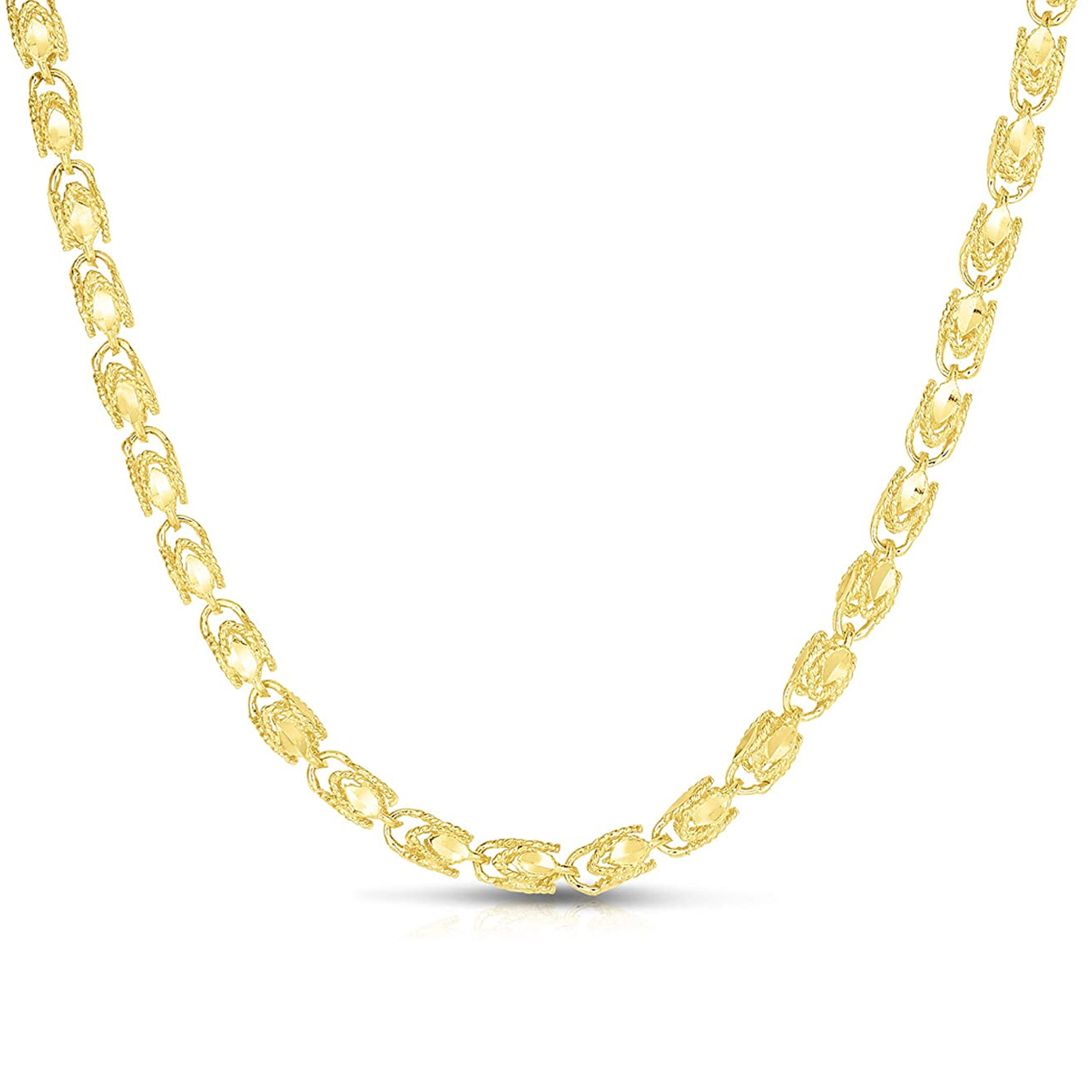 14k Gold 5.3mm Marquis Link Chain 28 Inches 14k Gold 5.3mm Marquis Link Chain 28 Inches