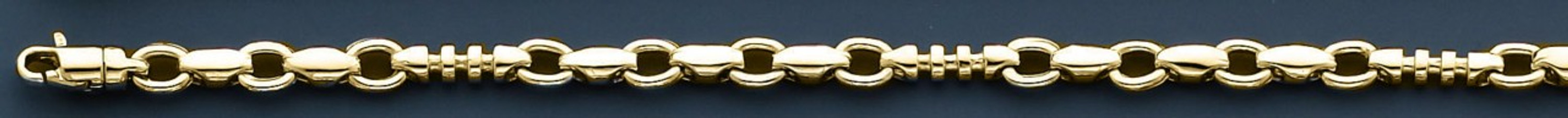 10k Yellow Gold Fancy Hand Made Chain 3.4mm 22 Inches 10k Yellow Gold Fancy Hand Made Chain 3.4mm 22 Inches