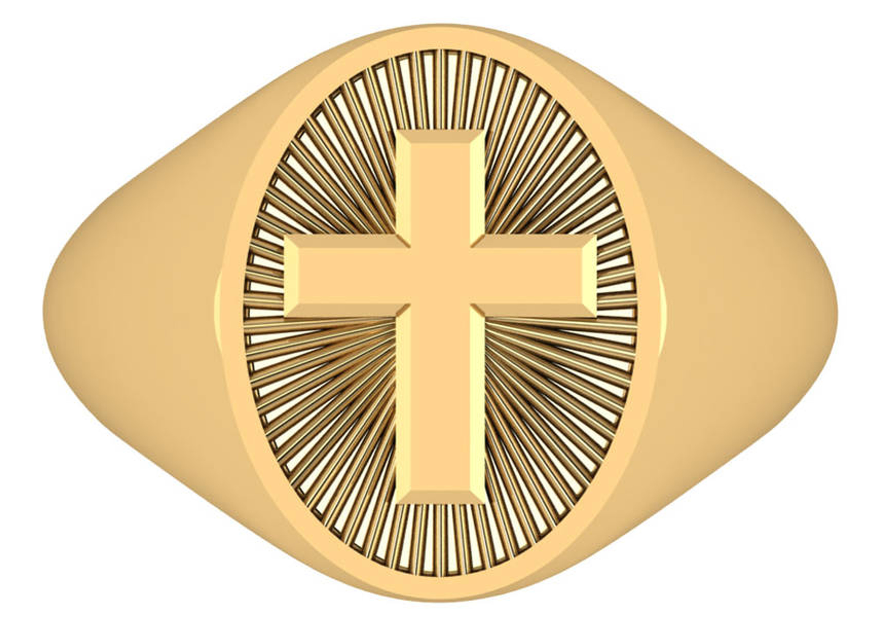 14k Yellow Gold Cross  Ring 18.0mm x 16.00mm 14k Yellow Gold Cross  Ring 18.0mm x 16.00mm