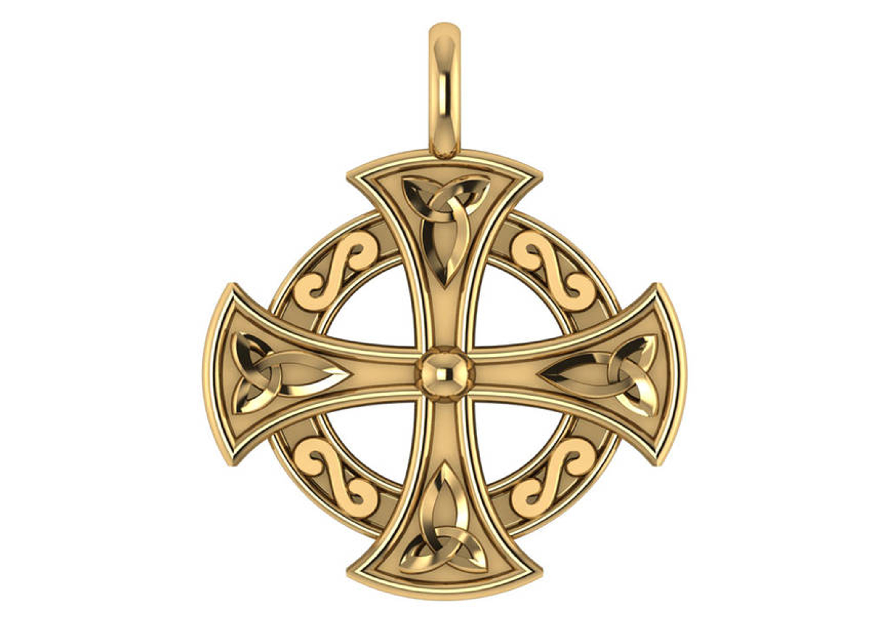 14K Gold Celtic Cross Medal Pendant 22.0mm x 22.00mm 14K Gold Celtic Cross Medal Pendant 22.0mm x 22.00mm