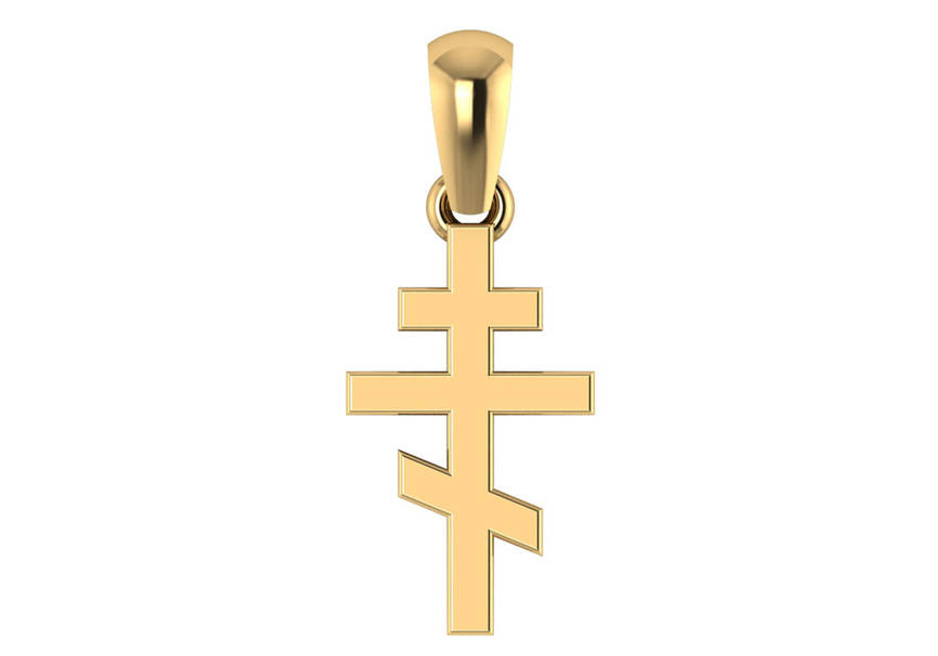 14kt Yellow Gold Russian Orthodox cross Pendant 20.0mm x 11.0mm 14kt Yellow Gold Russian Orthodox cross Pendant 20.0mm x 11.0mm