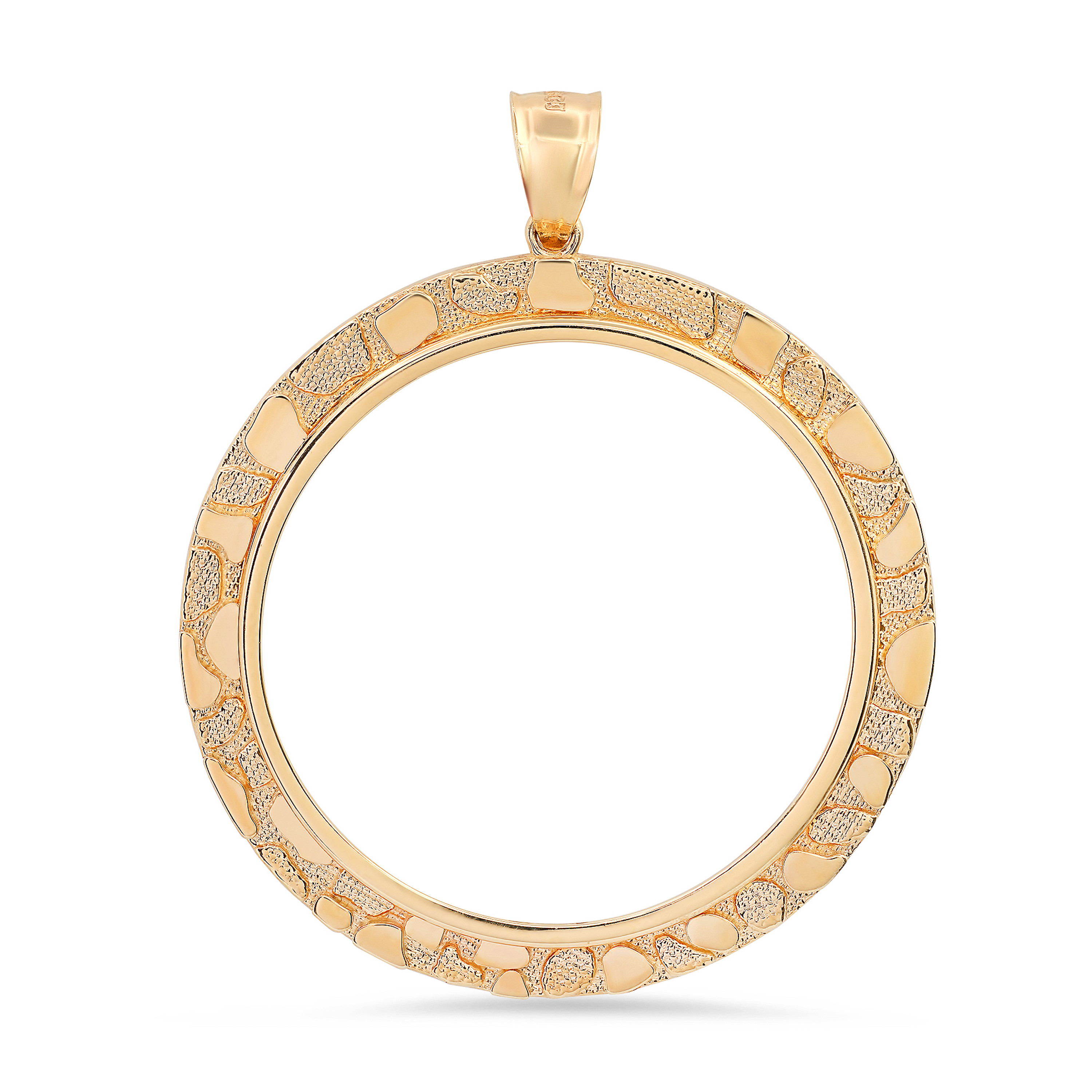 14k Gold 50 Pesos Nugget Coin Bezel 14k Gold 50 Pesos Nugget Coin Bezel