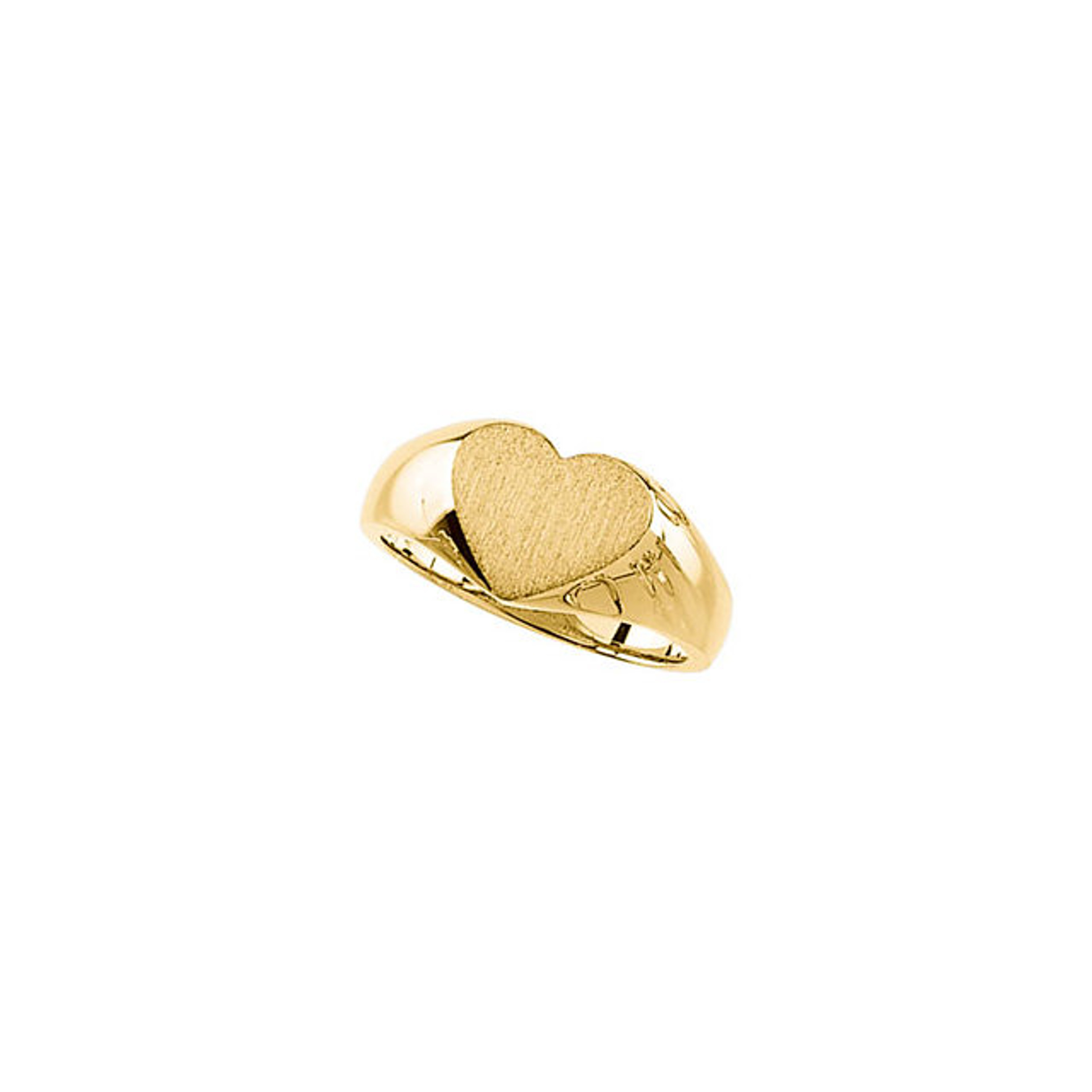 14k Gold Heart Signet Ring 8.0mm x 9.0mm Open Back 14k Gold Heart Signet Ring 8.0mm x 9.0mm Open Back