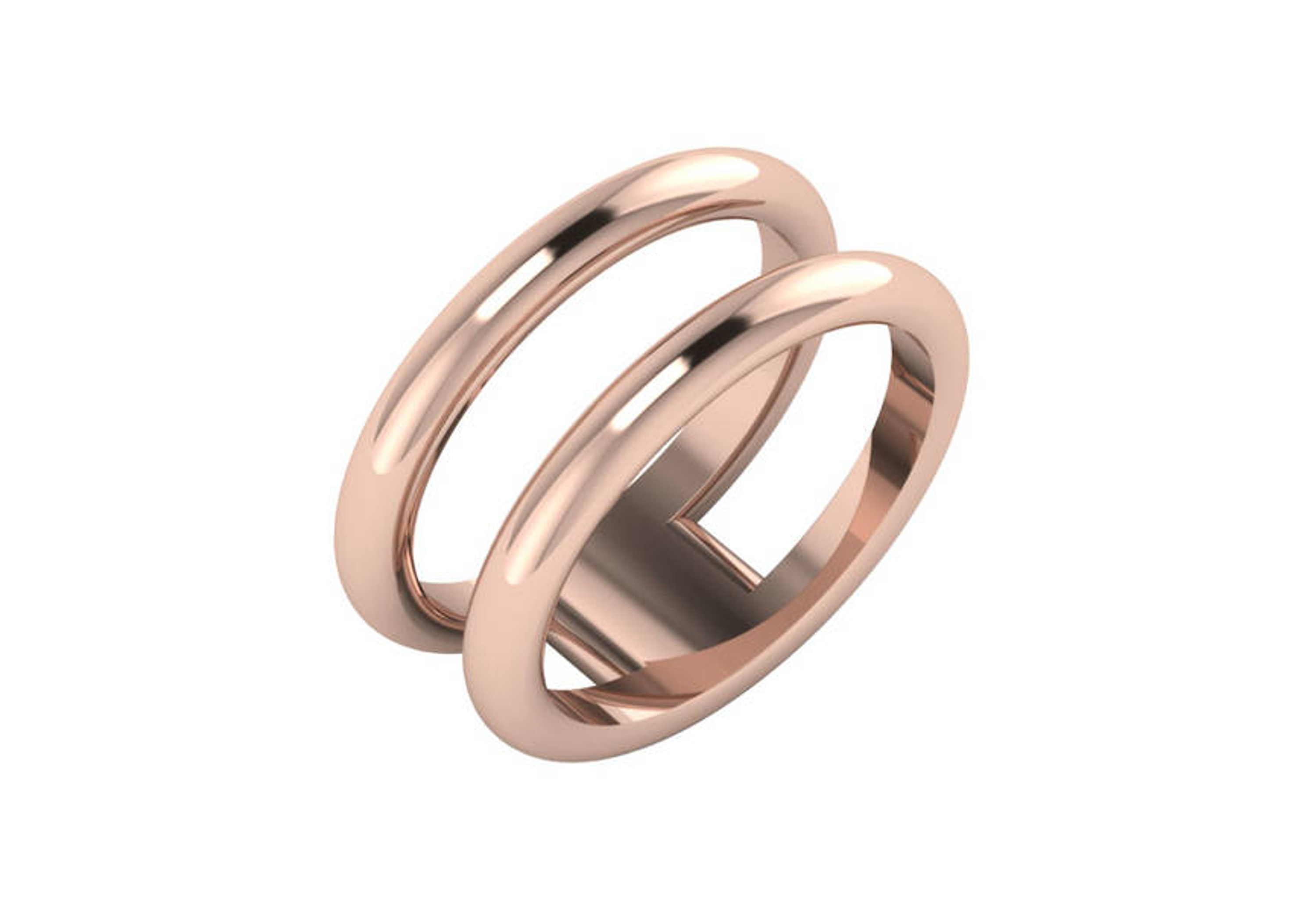 14K Rose Gold Above the Knuckle 7.5mm Band Ring 14K Rose Gold Above the Knuckle 7.5mm Band Ring