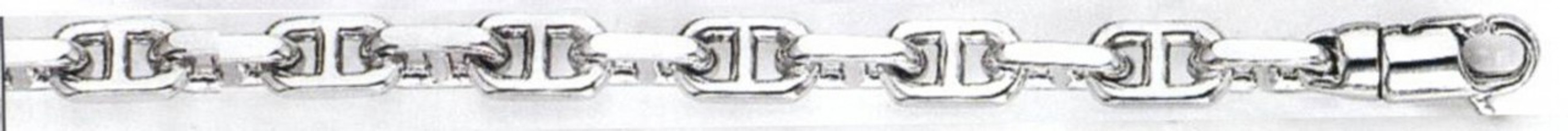 14k White Gold "Nickel Free" 6mm Anchor Bracelet 9" 14k White Gold "Nickel Free" 6mm Anchor Bracelet 9"