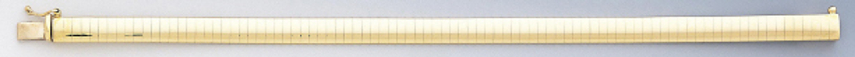 18k Gold 6mm Domed Omega Bracelet 8 Inches 18k Gold 6mm Domed Omega Bracelet 8 Inches