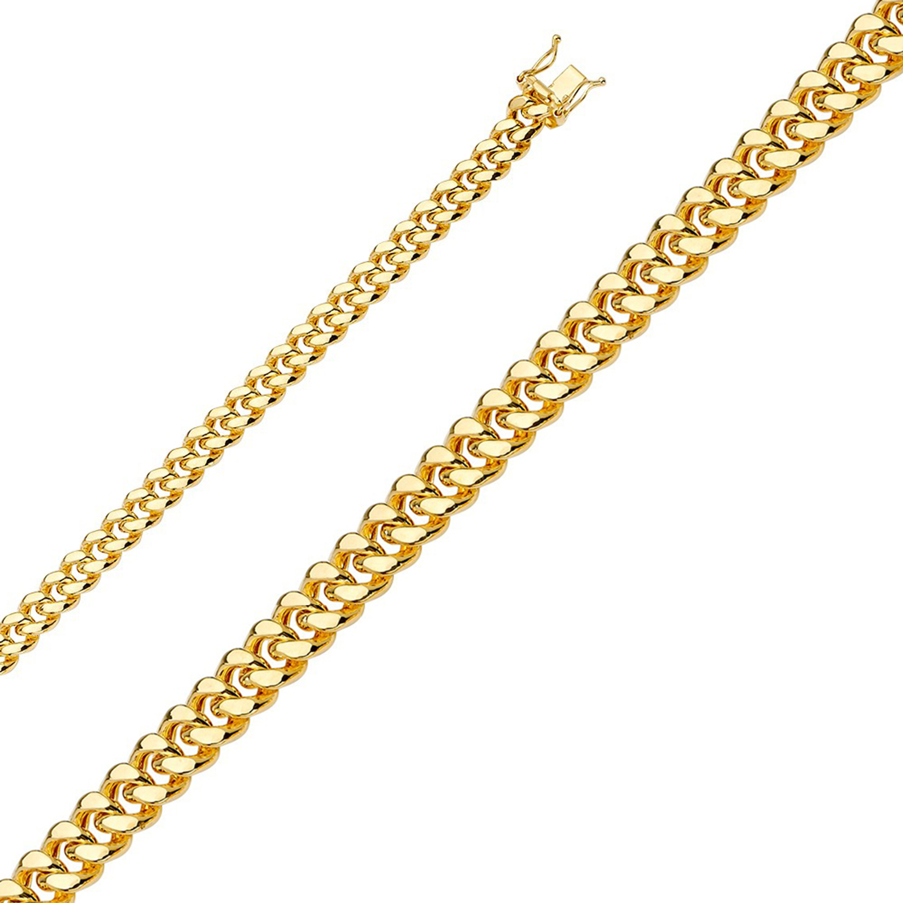 14K Yellow Gold 6.5mm Hollow Miami Cubans Chain 30 Inches 14K Yellow Gold 6.5mm Hollow Miami Cubans Chain 30 Inches