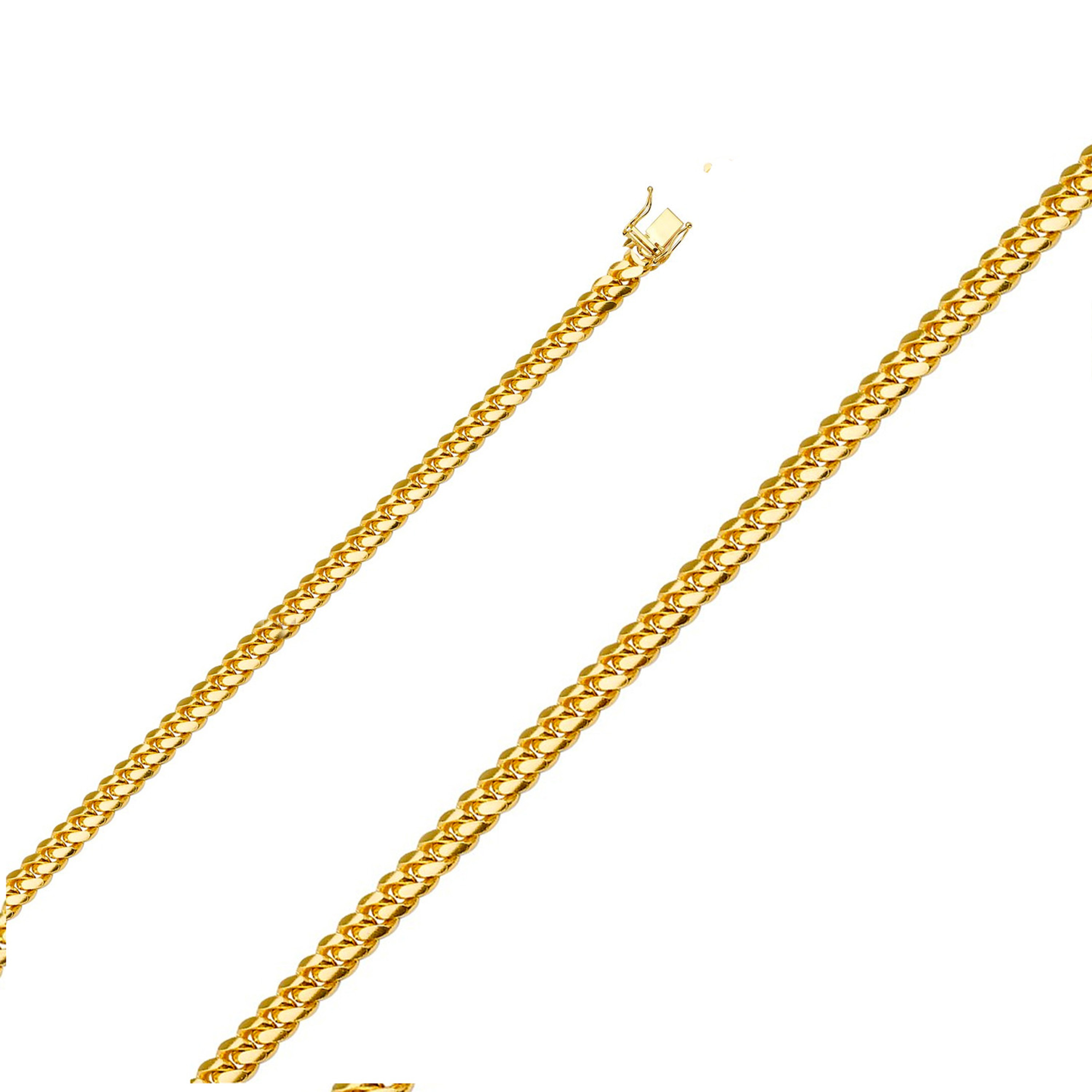 18k Yellow Gold Miami Cuban Bracelet 4.0mm 7.5 Inches 18k Yellow Gold Miami Cuban Bracelet 4.0mm 7.5 Inches