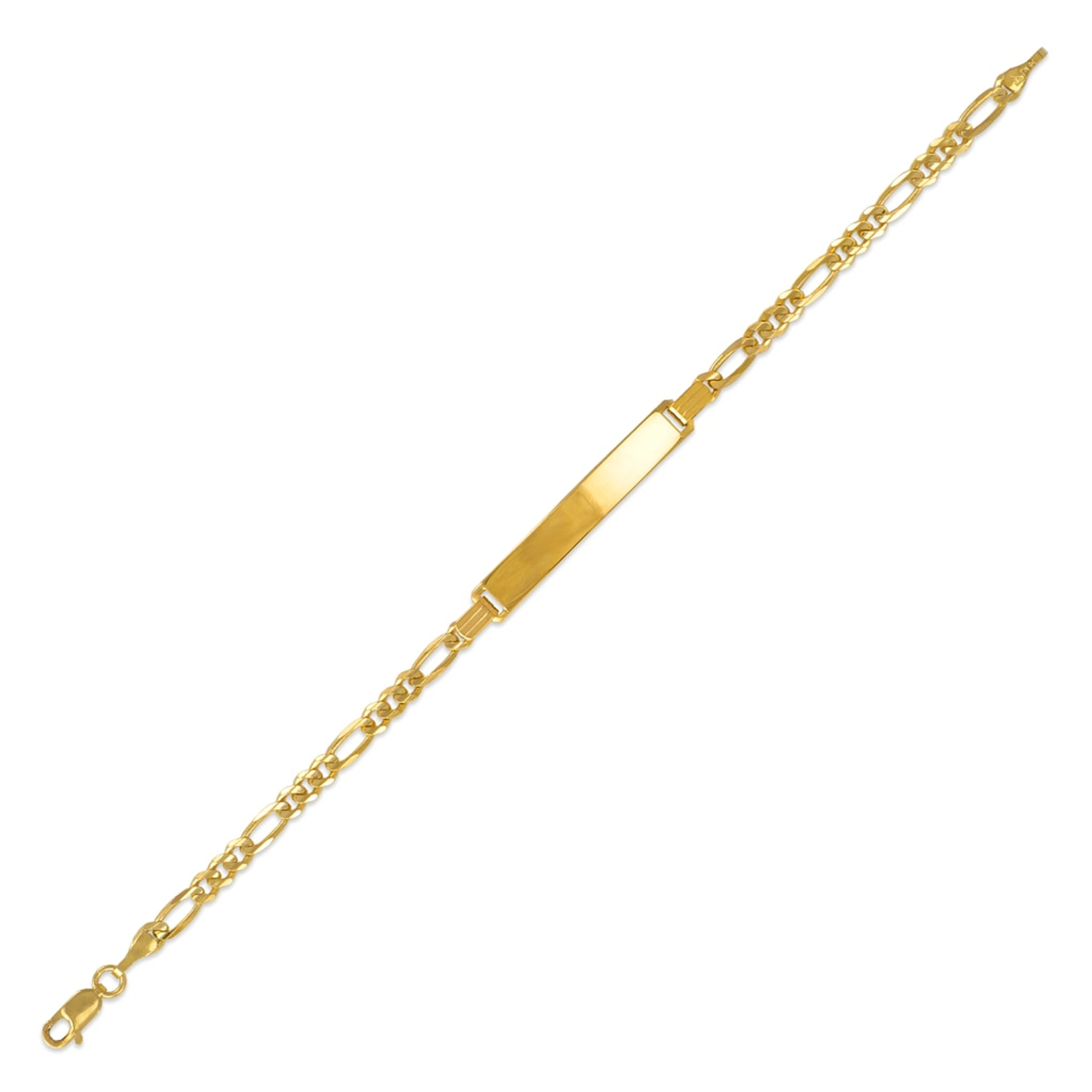 14k Gold 4.0mm Italian Id Bracelet 7 Inches 14k Gold 4.0mm Italian Id Bracelet 7 Inches
