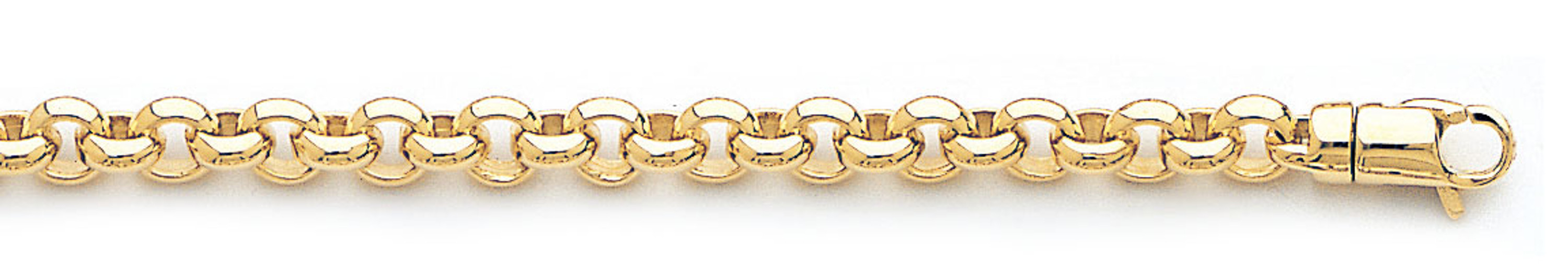 18K Yellow Gold 6mm Handmade Rolo Chain Necklace 22 Inches 18K Yellow Gold 6mm Handmade Rolo Chain Necklace 22 Inches