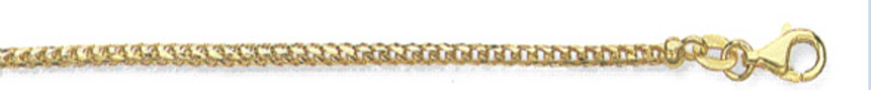 14k Gold 2.5mm Diamond Cut Franco Chain 18 Inches 14k Gold 2.5mm Diamond Cut Franco Chain 18 Inches