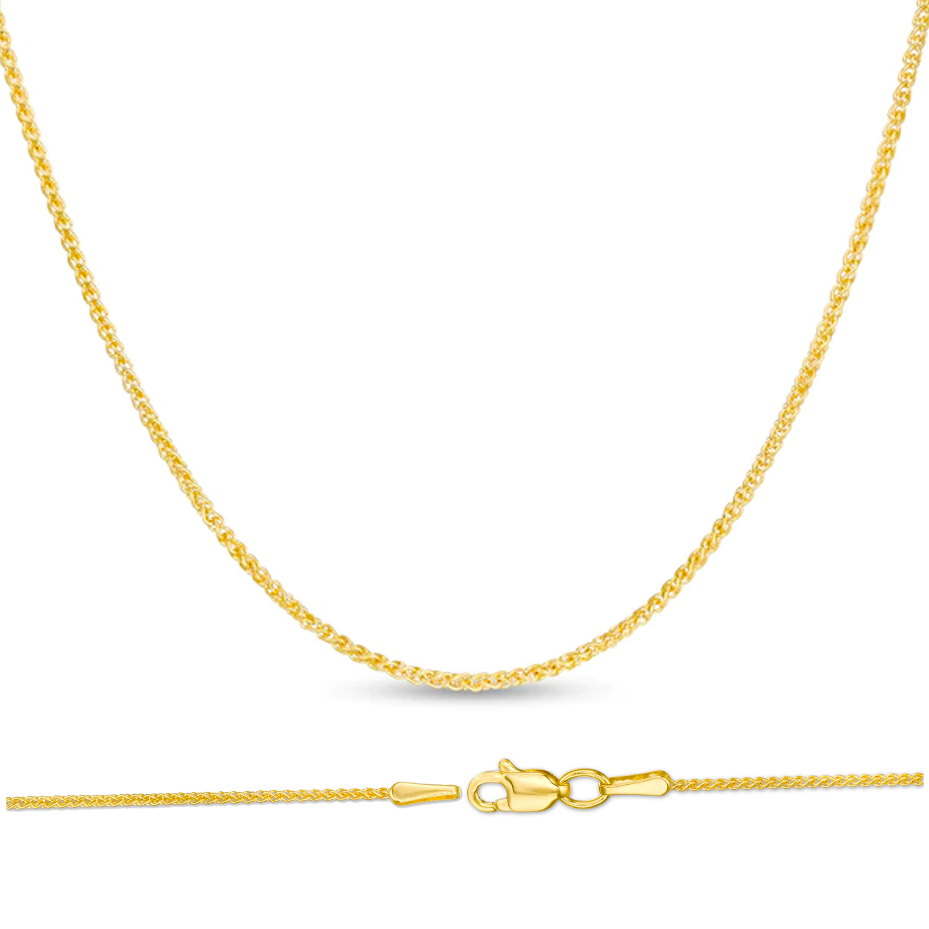 10k Gold 2.5mm Spiga (wheat) Hollow Chain 22 Inches 10k Gold 2.5mm Spiga (wheat) Hollow Chain 22 Inches