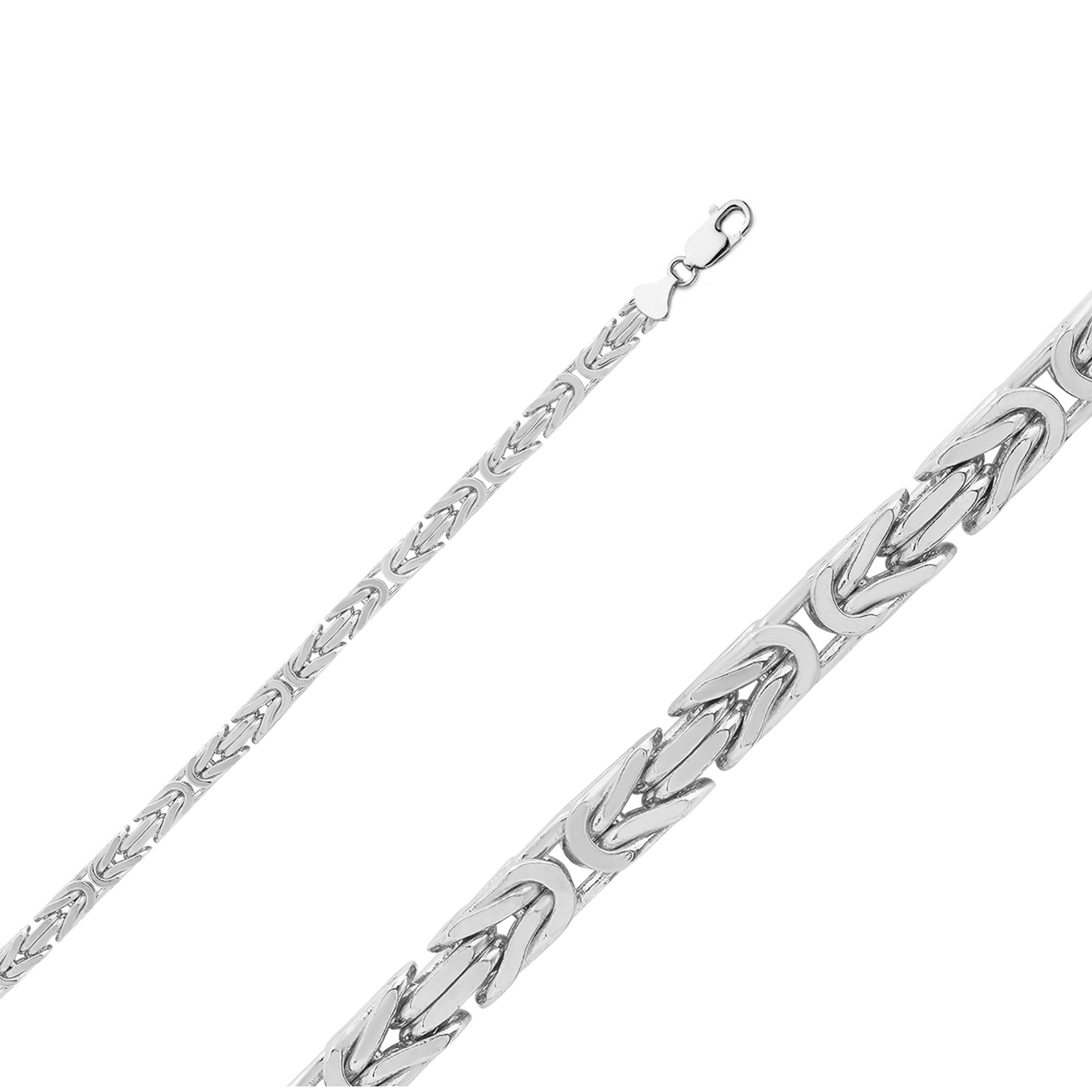 14k White Gold (Nickel Free) 4.0 Mm Byzantine Chain 28 Inches 14k White Gold (Nickel Free) 4.0 Mm Byzantine Chain 28 Inches