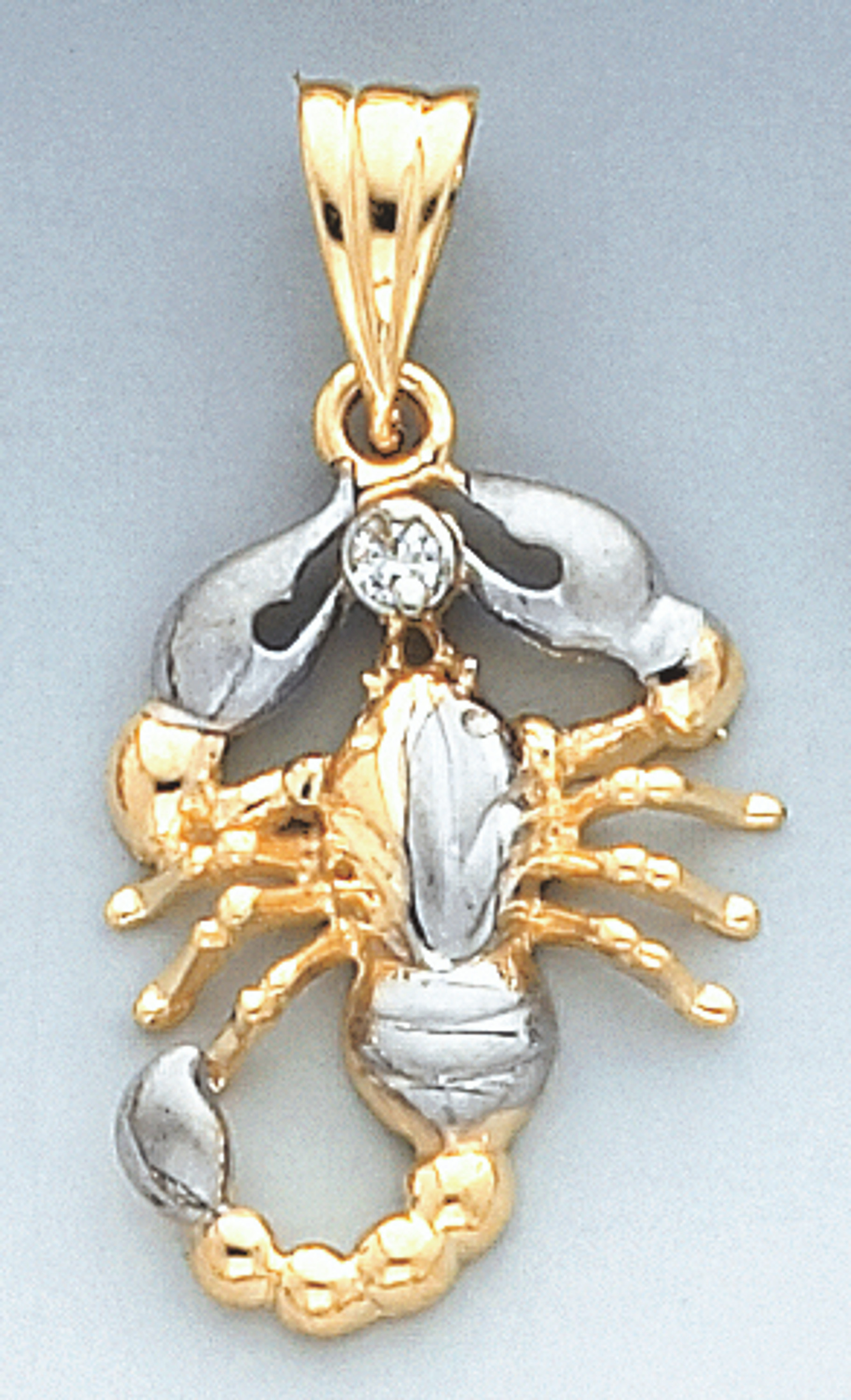 14K Gold Tri-Color Scorpion Charm 36mm Tall By 19mm Wide 14K Gold Tri-Color Scorpion Charm 36mm Tall By 19mm Wide