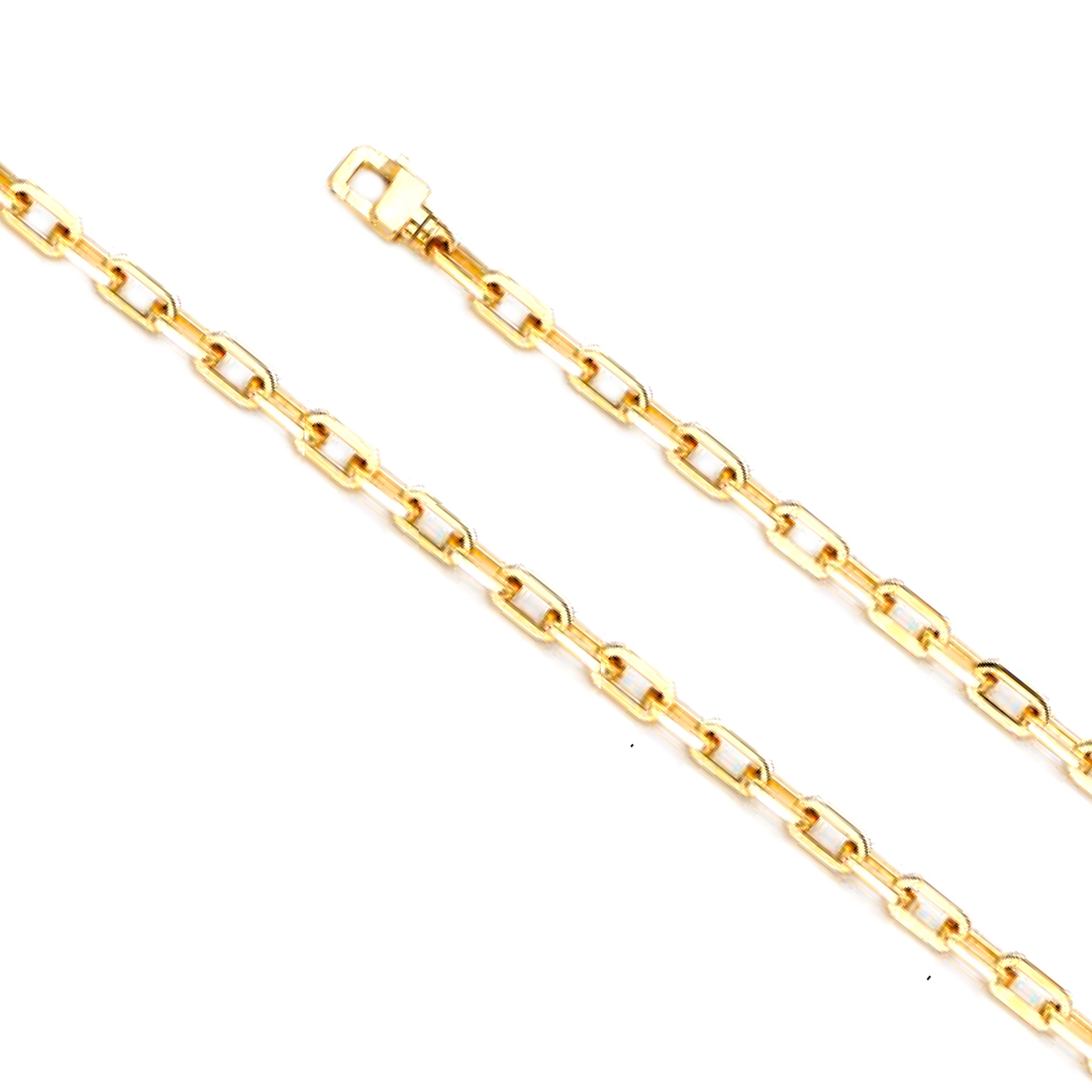 14K Yellow Gold Handmade Rolo Oval Chain 4.0mm wide 16 Inches 14K Yellow Gold Handmade Rolo Oval Chain 4.0mm wide 16 Inches