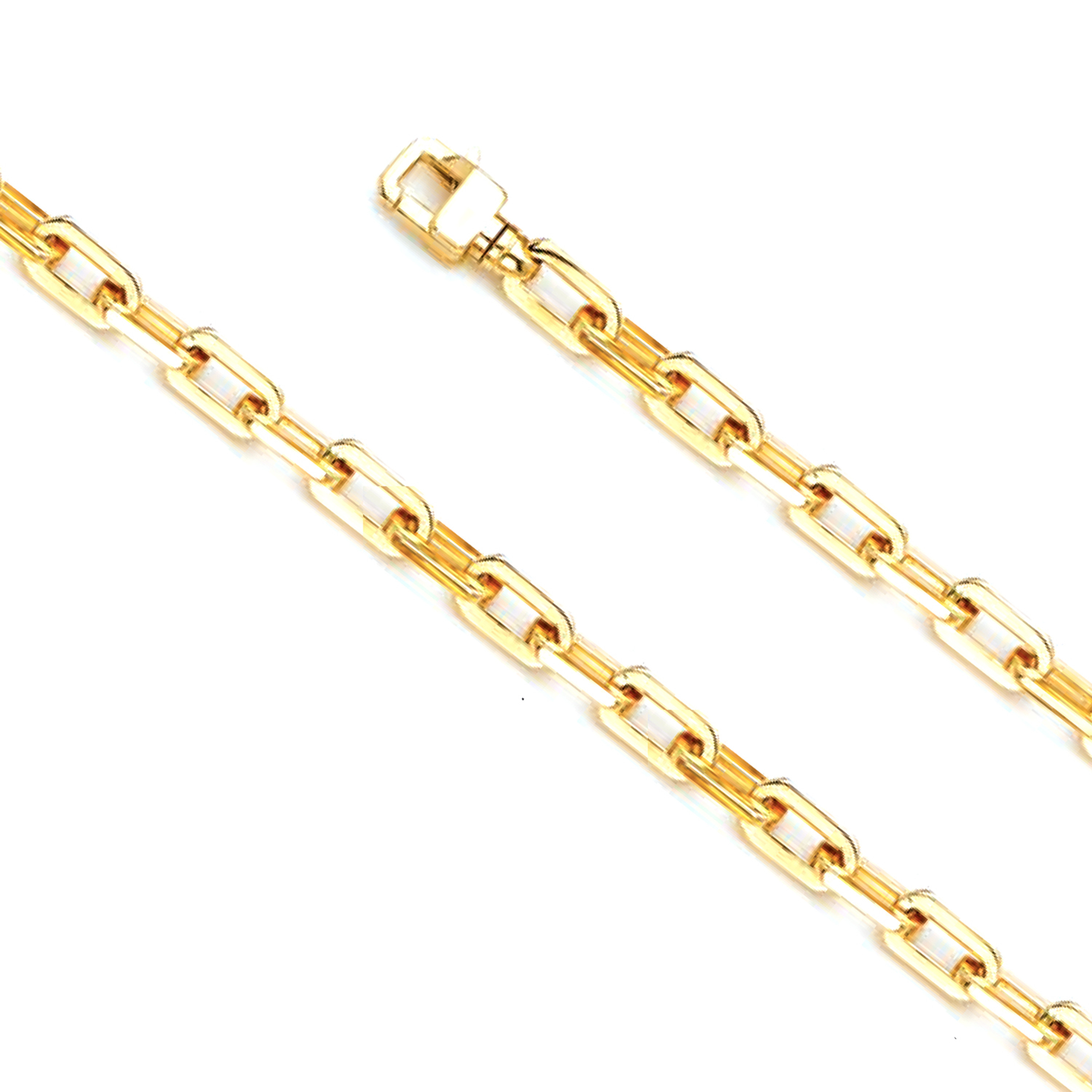14K Yellow Gold Handmade Rolo Oval Chain 7.0mm wide 26 Inches 14K Yellow Gold Handmade Rolo Oval Chain 7.0mm wide 26 Inches