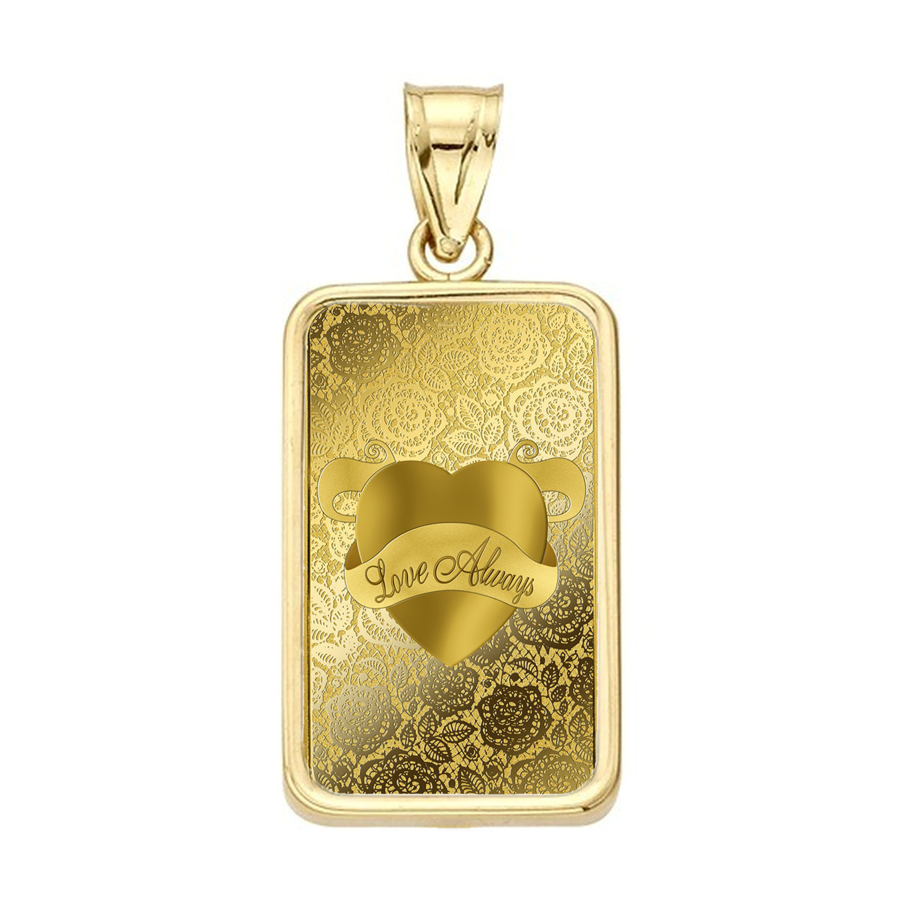 24k Gold 1 Oz Pamp Suisse Love Always Coin Bar Encased in 14K Gold 24k Gold 1 Oz Pamp Suisse Love Always Coin Bar Encased in 14K Gold