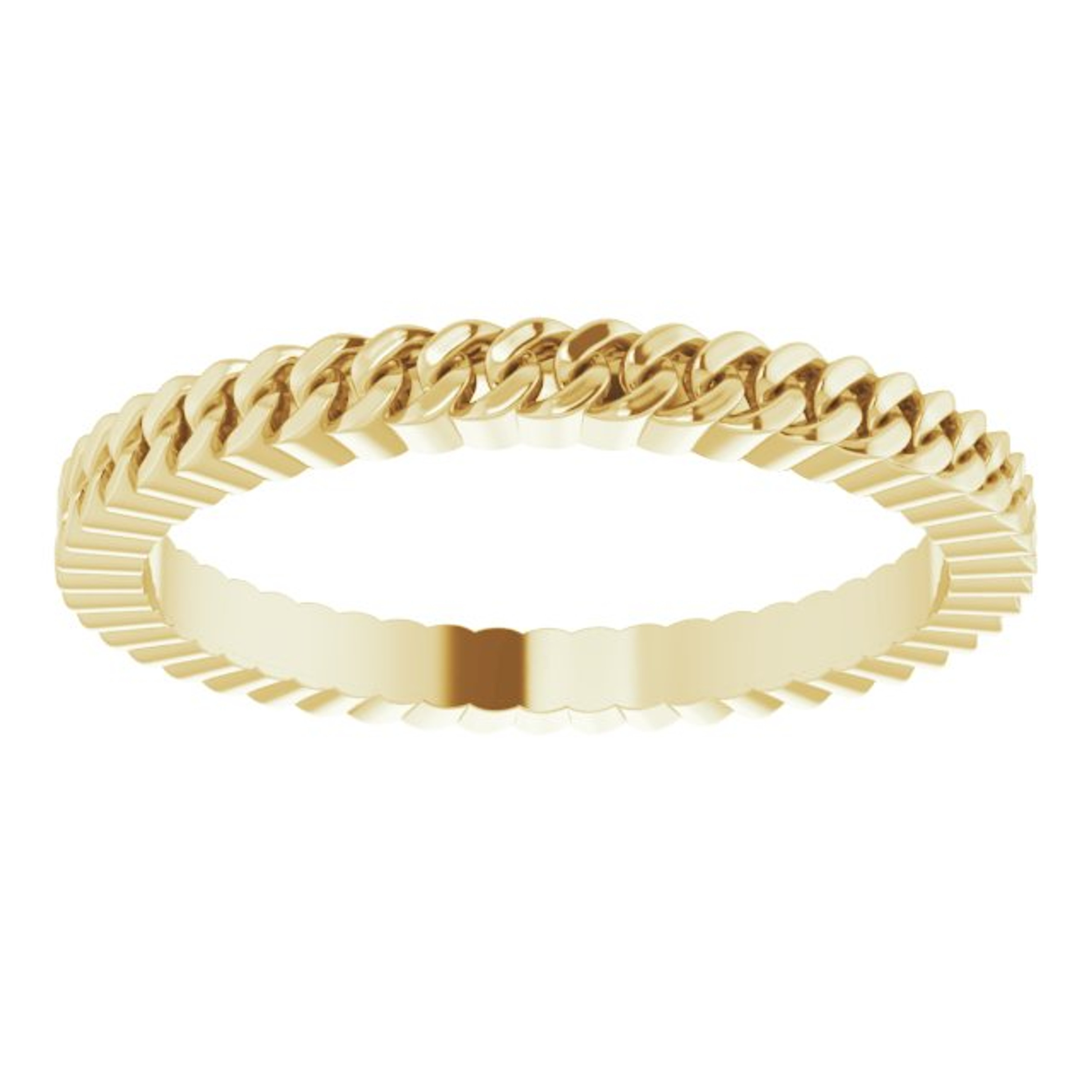14K Yellow Gold 2mm wide Chain Link Stackable Rings 14K Yellow Gold 2mm wide Chain Link Stackable Rings