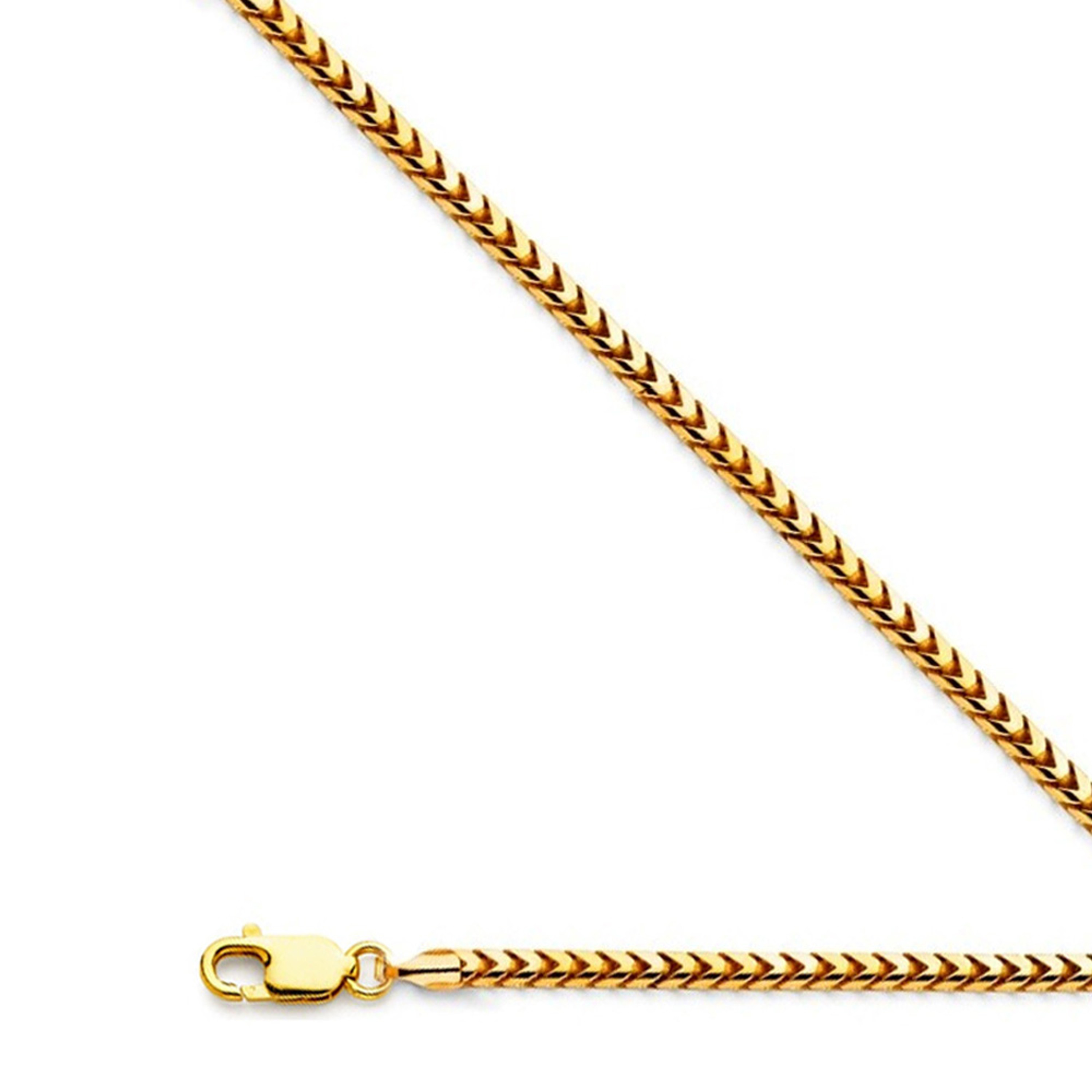 14K Yellow Gold Franco Chain 2.7mm 7 Inches 14K Yellow Gold Franco Chain 2.7mm 7 Inches
