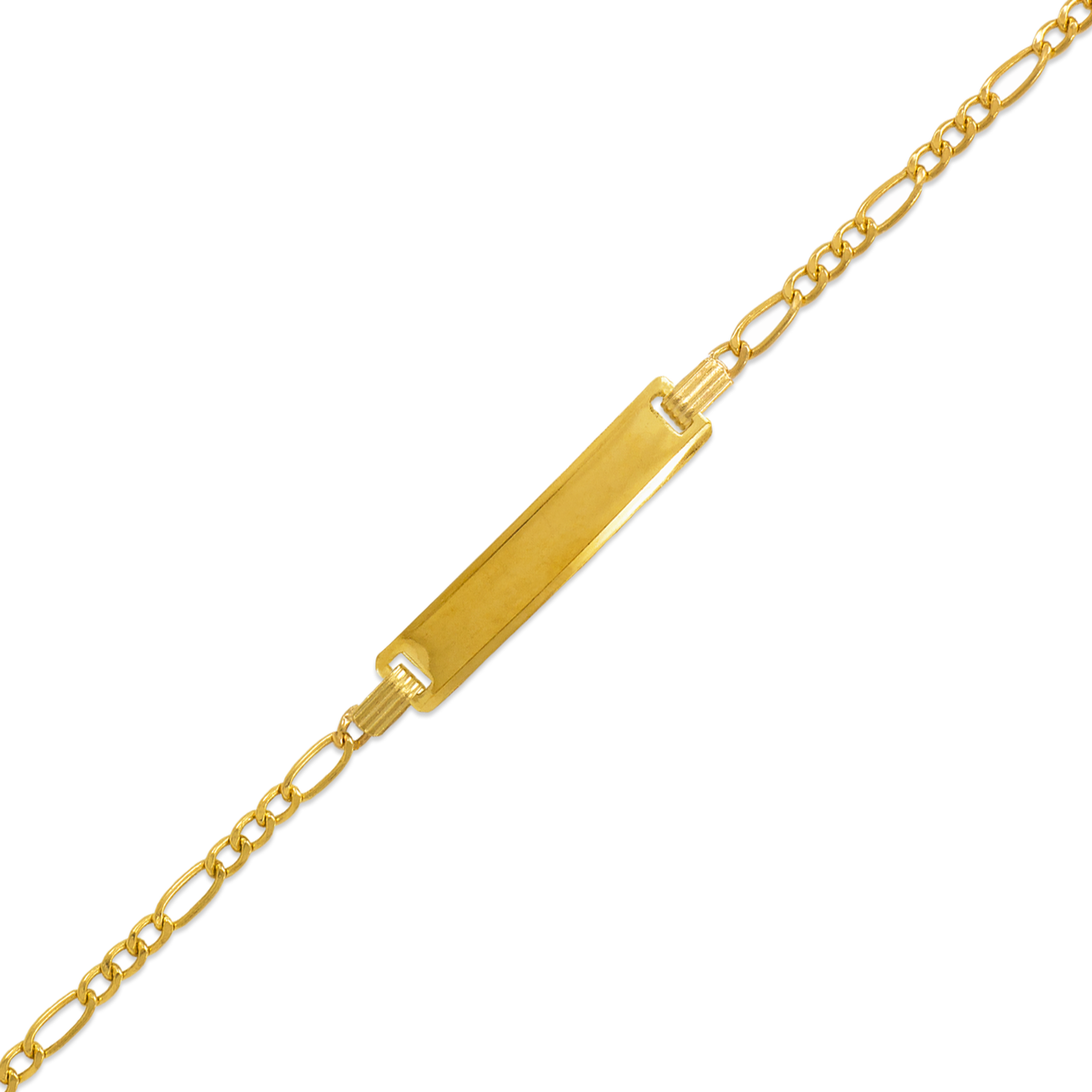 10k Gold 2.5mm Childs Italian Kid's Id Bracelet 6.0 Inches 10k Gold 2.5mm Childs Italian Kid's Id Bracelet 6.0 Inches