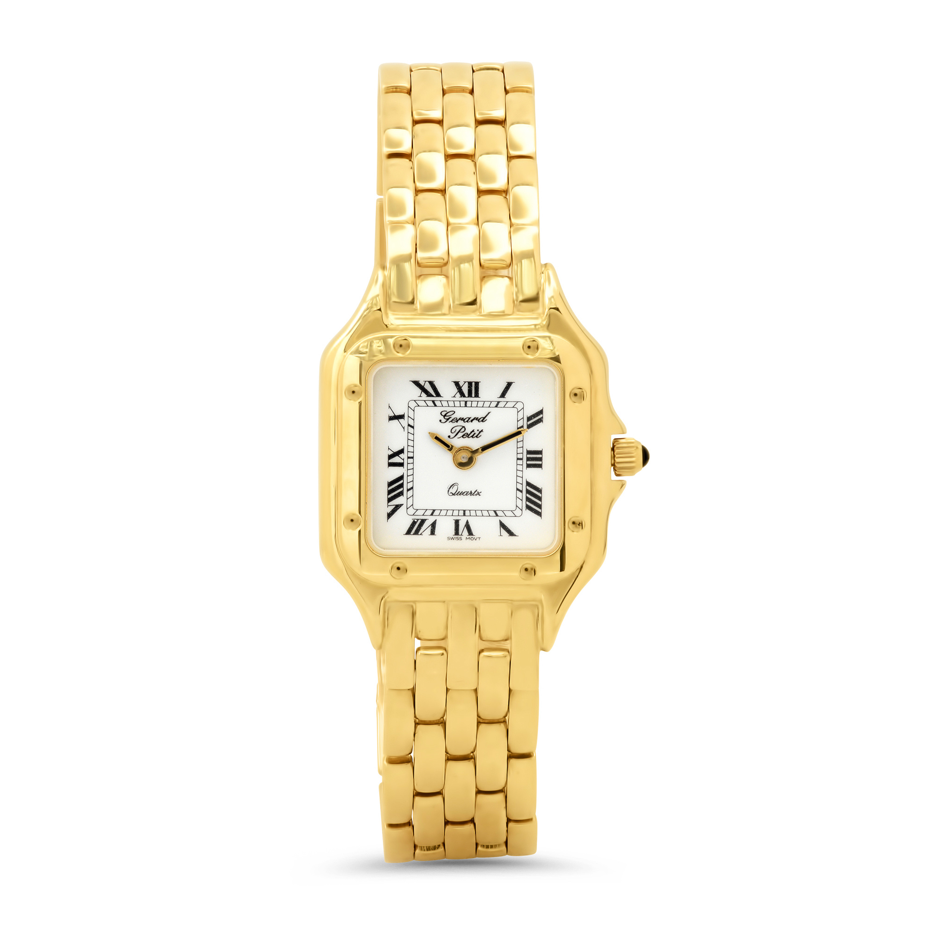 18k Gold 24.2mm X 22.2MM Panther Ladies Gerard Italian Watch 18k Gold 24.2mm X 22.2MM Panther Ladies Gerard Italian Watch