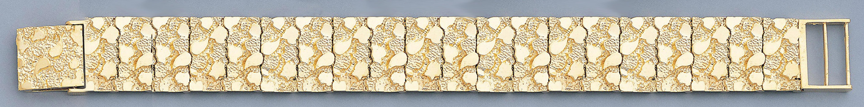 10k Gold 20mm Nugget Bracelet 8.5 " 10k Gold 20mm Nugget Bracelet 8.5 "