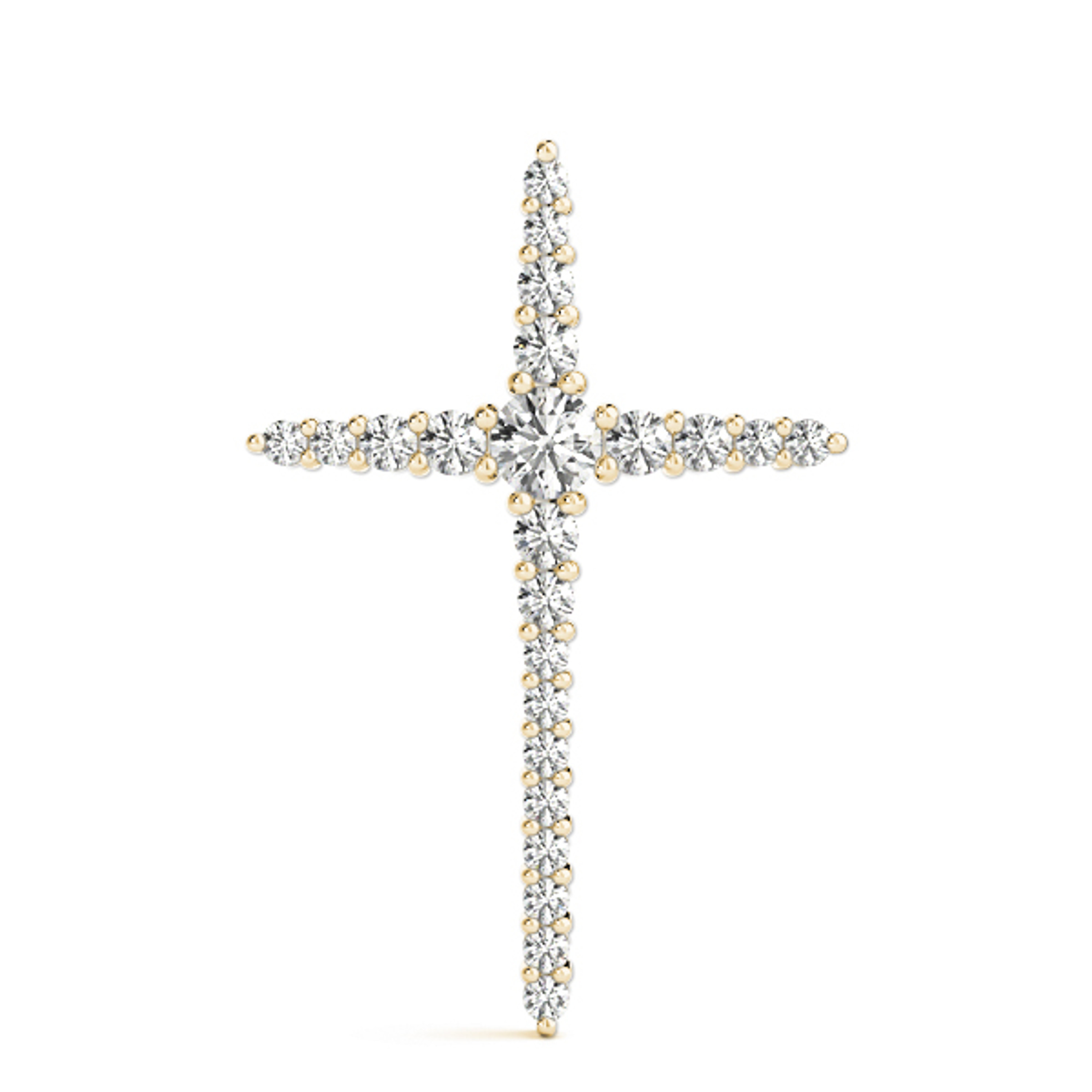 1.00ct Diamond Cross Pendant On 14k White Gold 30.0mm 1.00ct Diamond Cross Pendant On 14k White Gold 30.0mm
