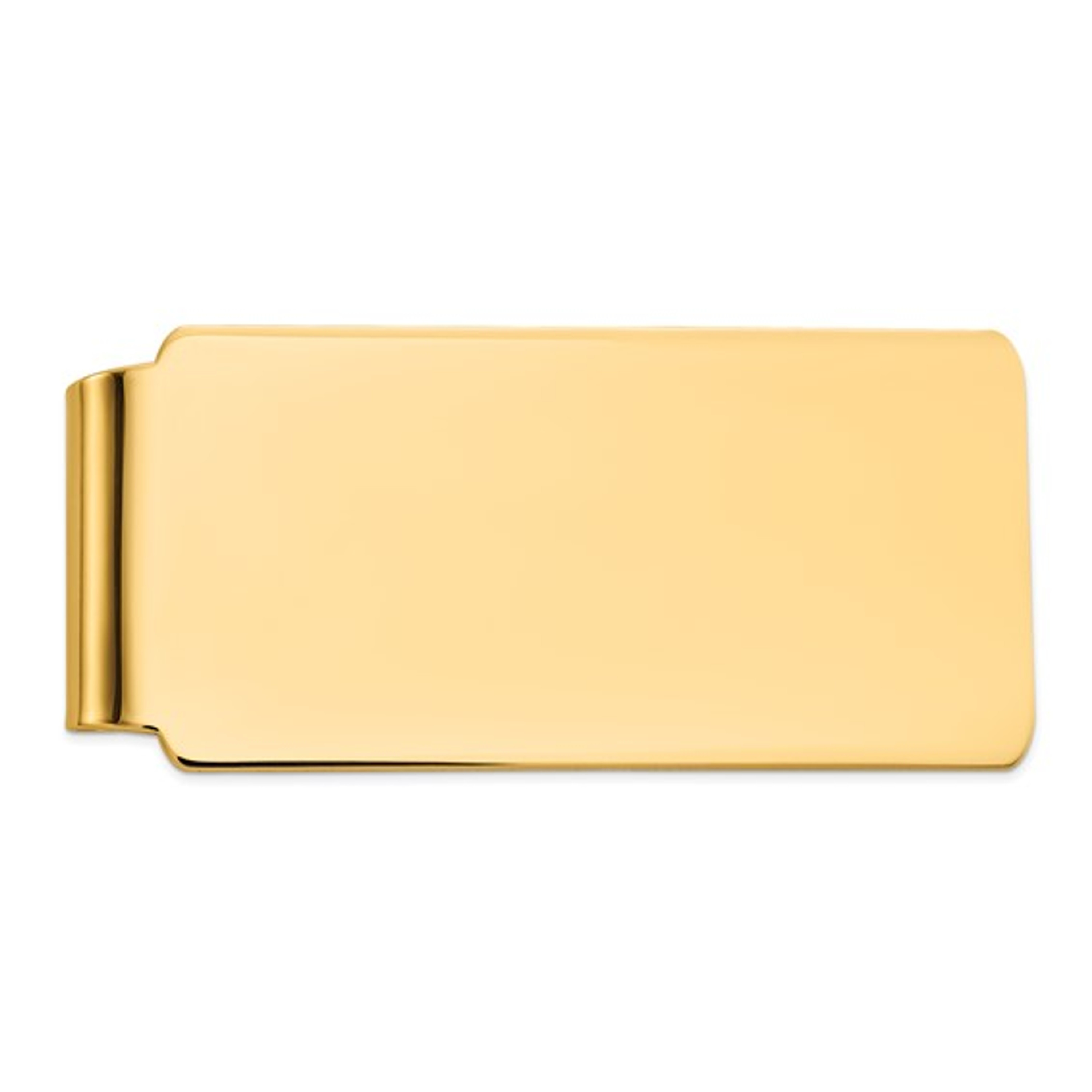 14k Yellow Gold Handmade Polished Money Clip