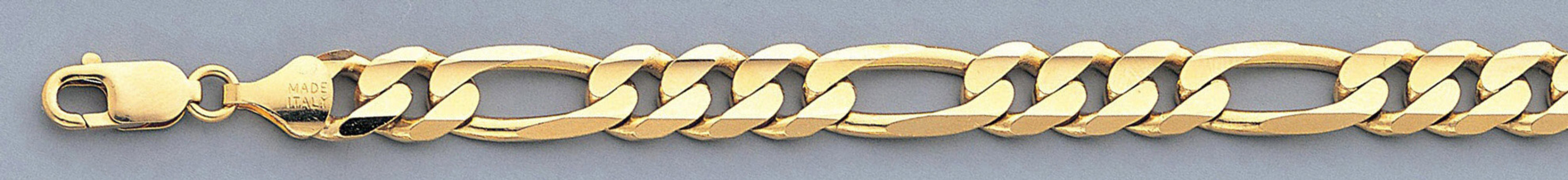 18K Yellow Gold 11mm Figaro Chain 30 Inches 18K Yellow Gold 11mm Figaro Chain 30 Inches