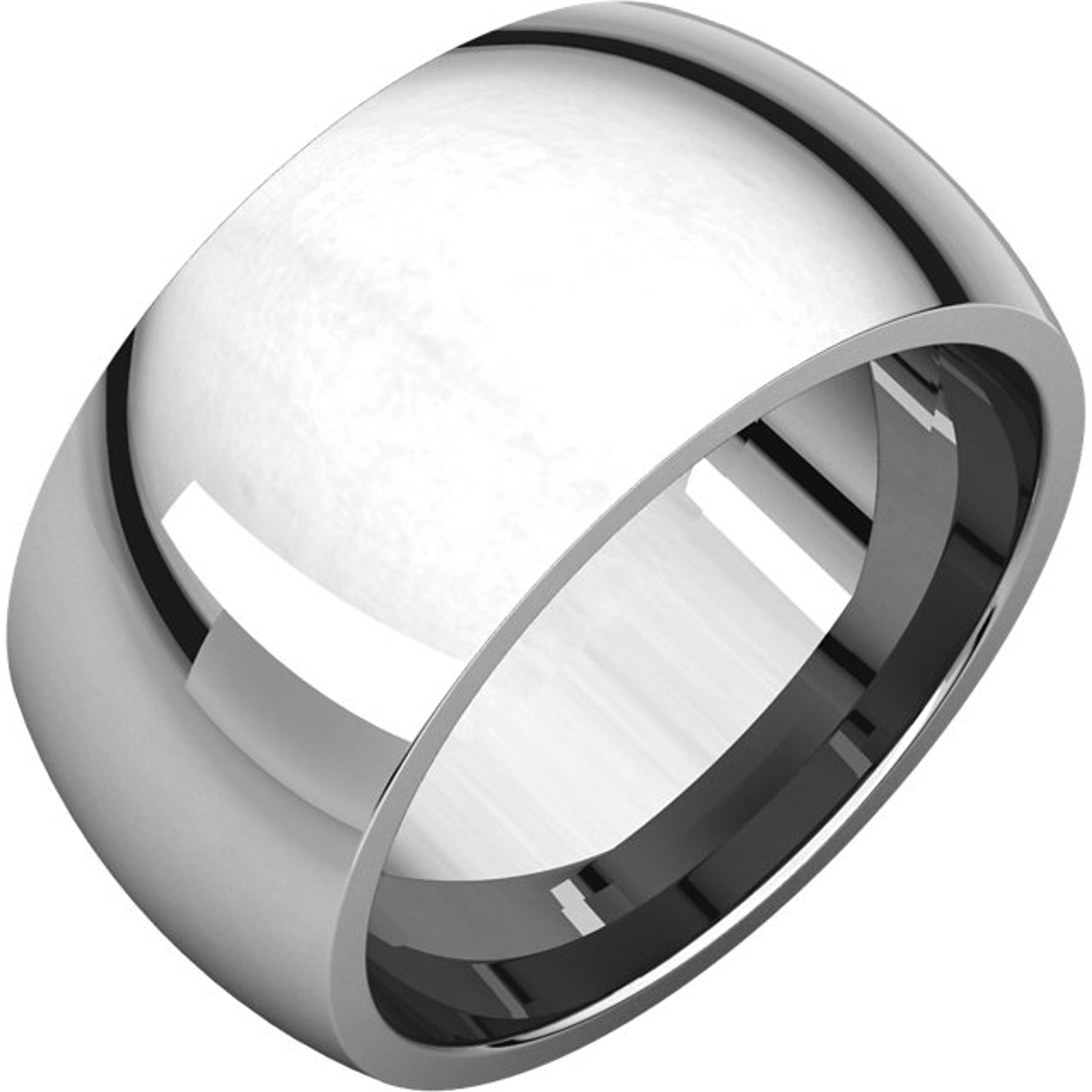 Sterling Silver 10mm High Polished Comfort Fit Wedding Band Sterling Silver 10mm High Polished Comfort Fit Wedding Band
