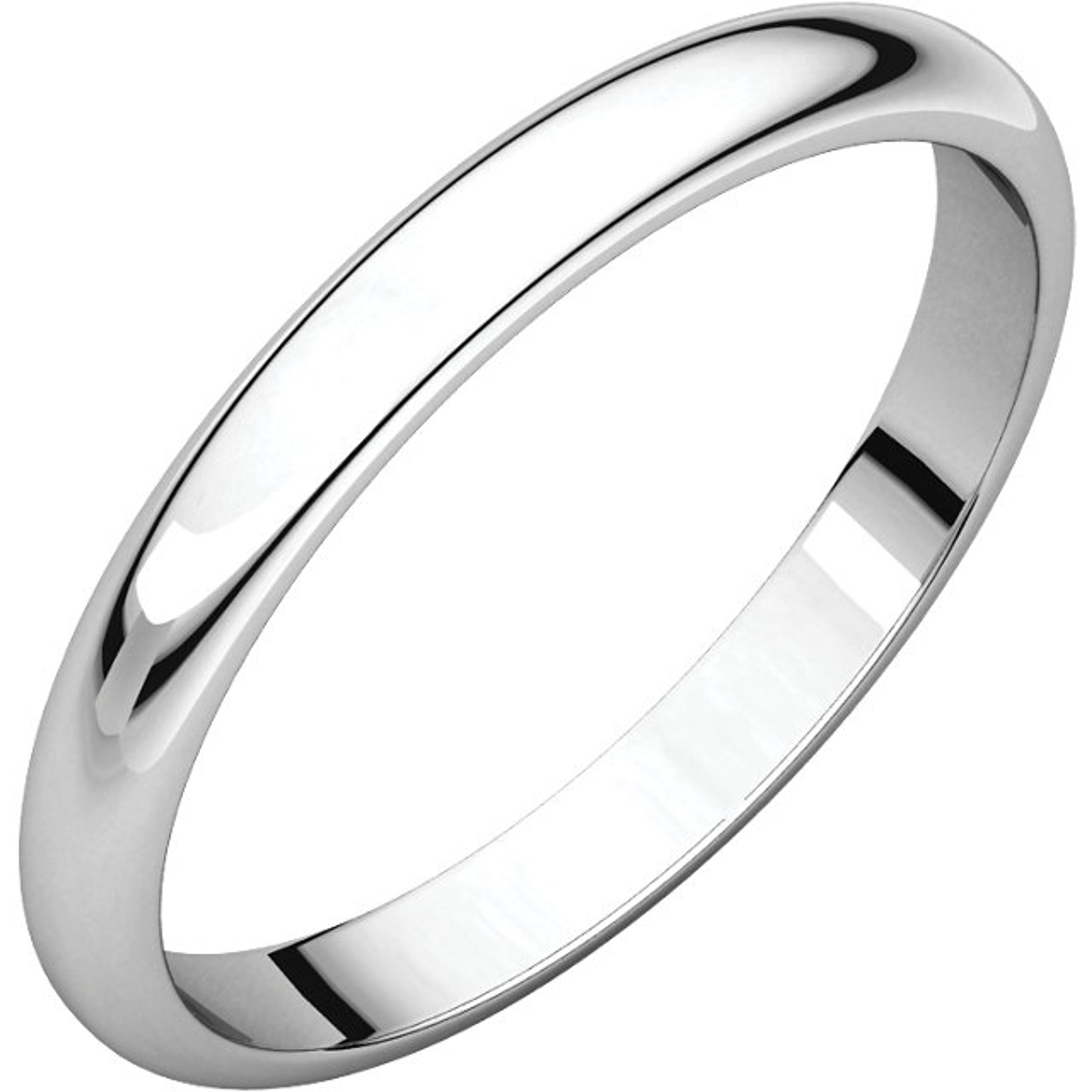 Continuum Sterling Silver 2.5mm High Polished Comfort Fit Wedding Band Continuum Sterling Silver 2.5mm High Polished Comfort Fit Wedding Band