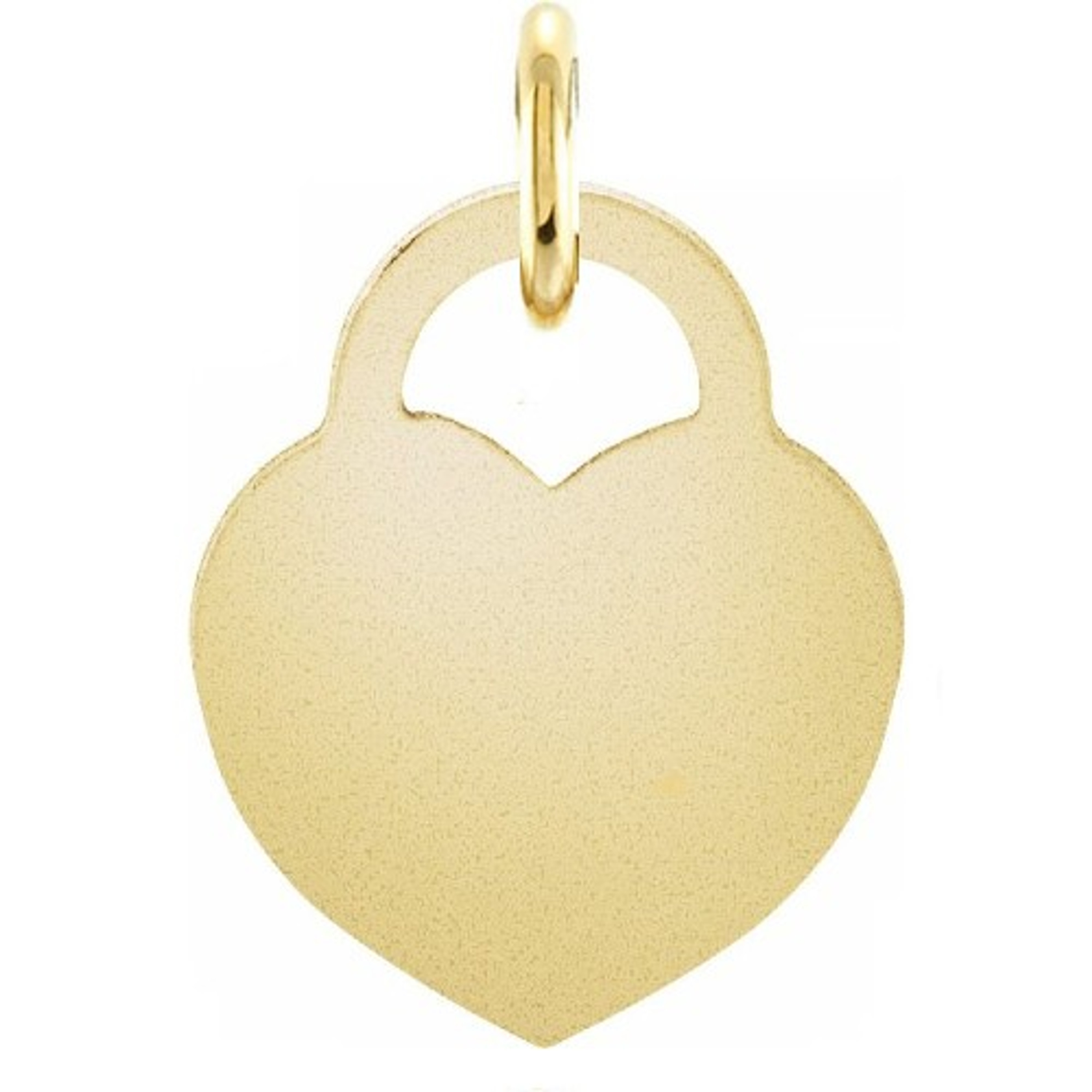 14K Yellow Gold Engravable Heart Pendant 11.00mm X 9.75mm 14K Yellow Gold Engravable Heart Pendant 11.00mm X 9.75mm