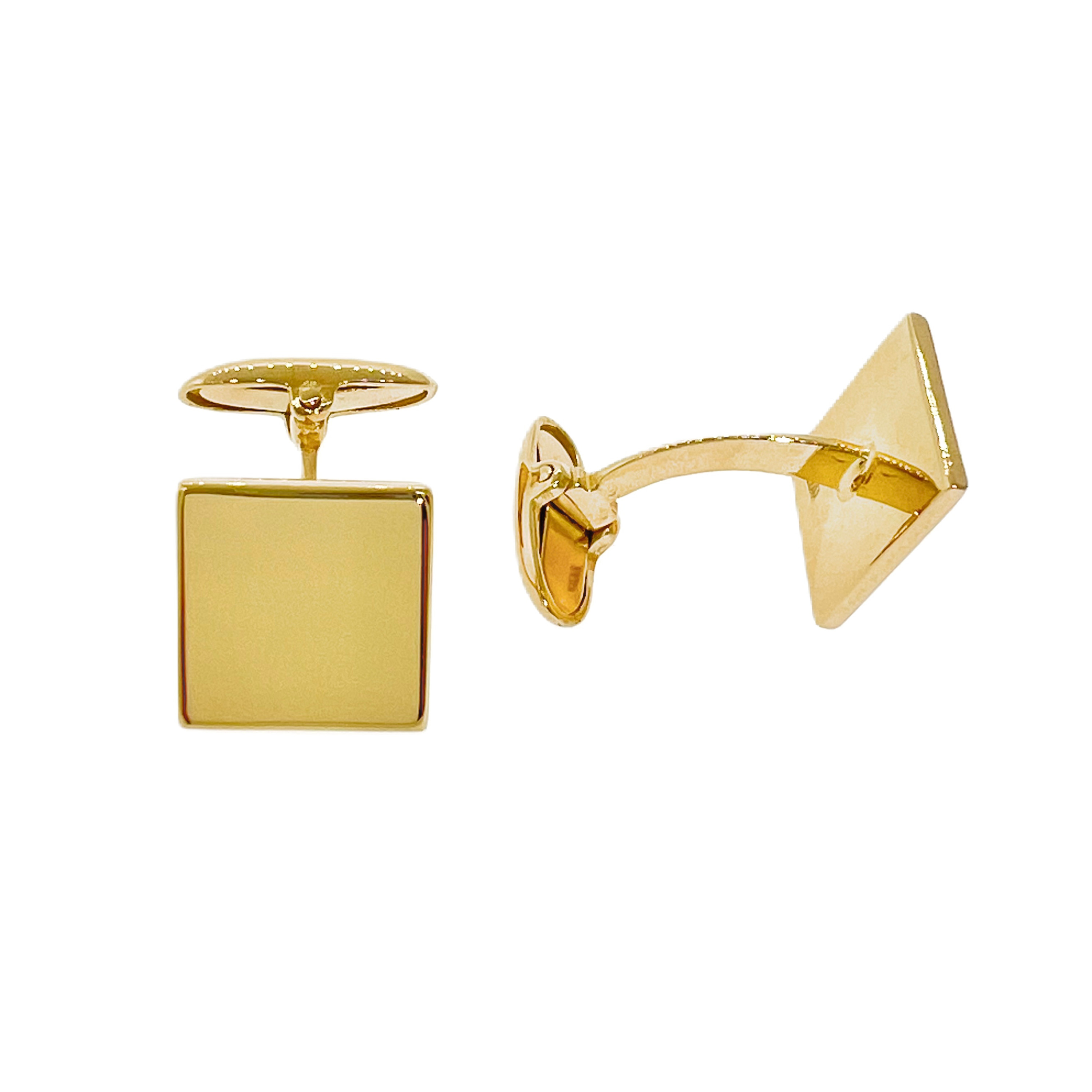 14K Gold Square Cuff Links 12.0mm x 12mm 14K Gold Square Cuff Links 12.0mm x 12mm