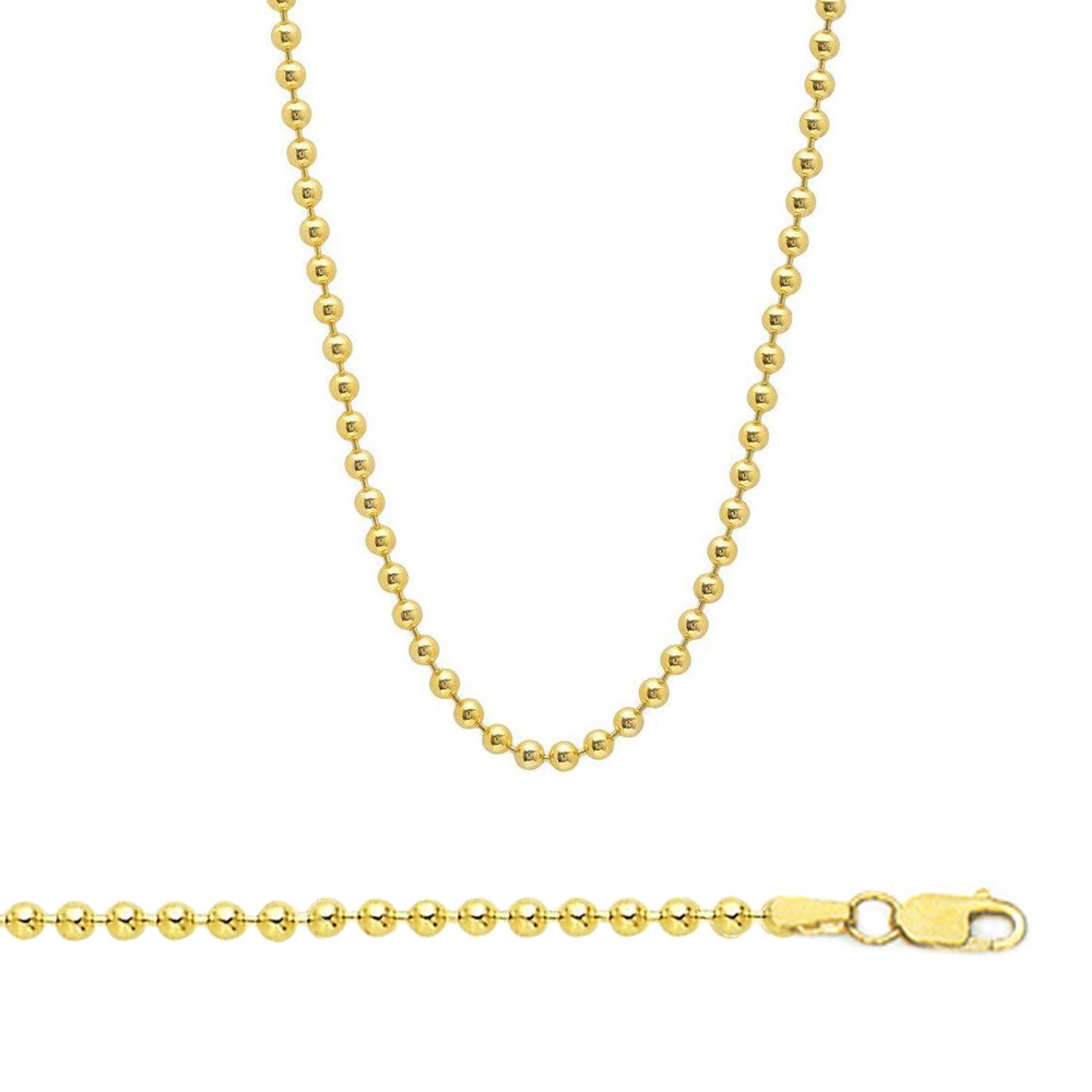 18k Gold Bead Link Bracelet, 2.5mm Wide 7 Inches 18k Gold Bead Link Bracelet, 2.5mm Wide 7 Inches