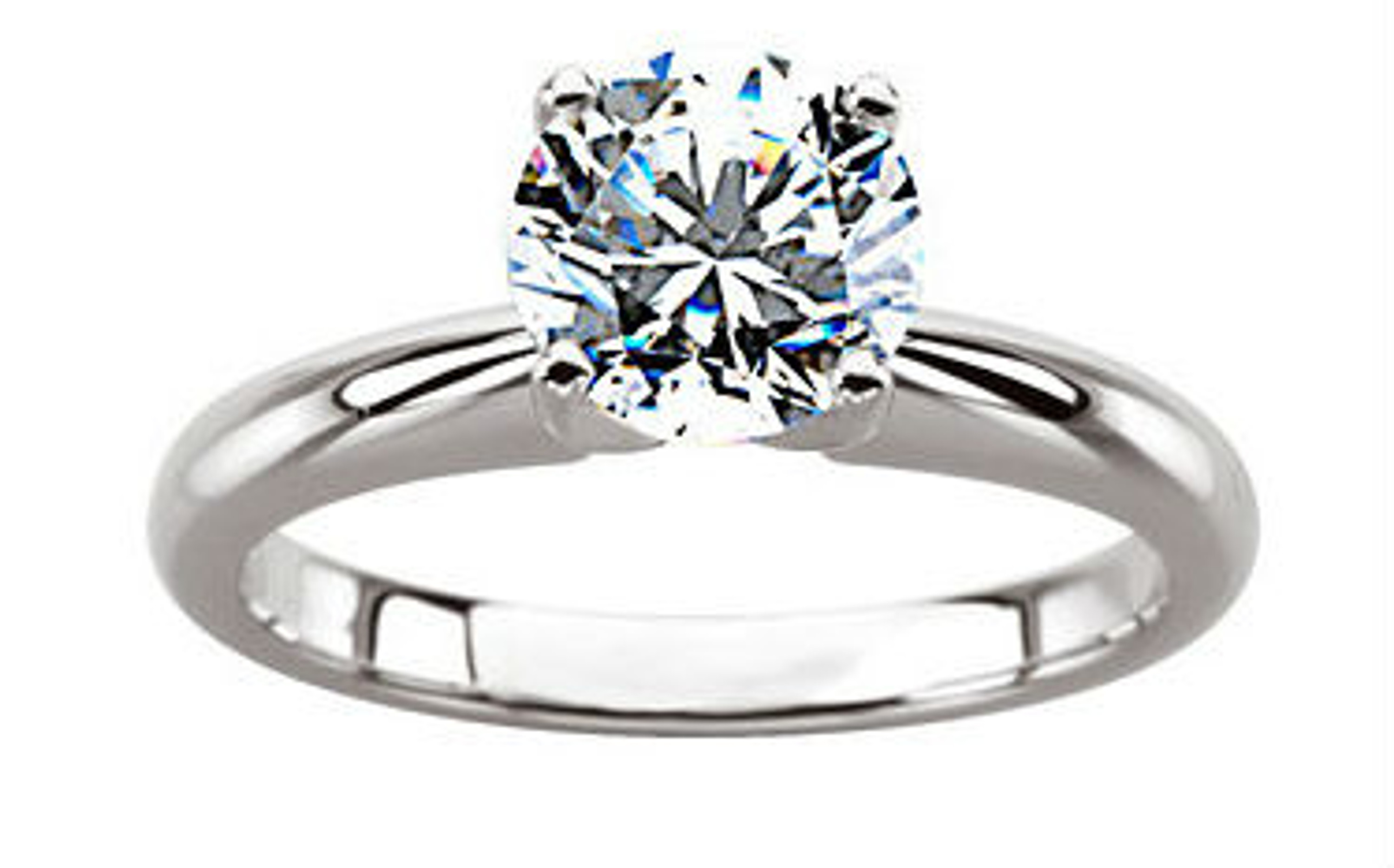 14k White Gold Solitaire Ring 1.31 Ct. F Color SI3 EGL Certified 14k White Gold Solitaire Ring 1.31 Ct. F Color SI3 EGL Certified