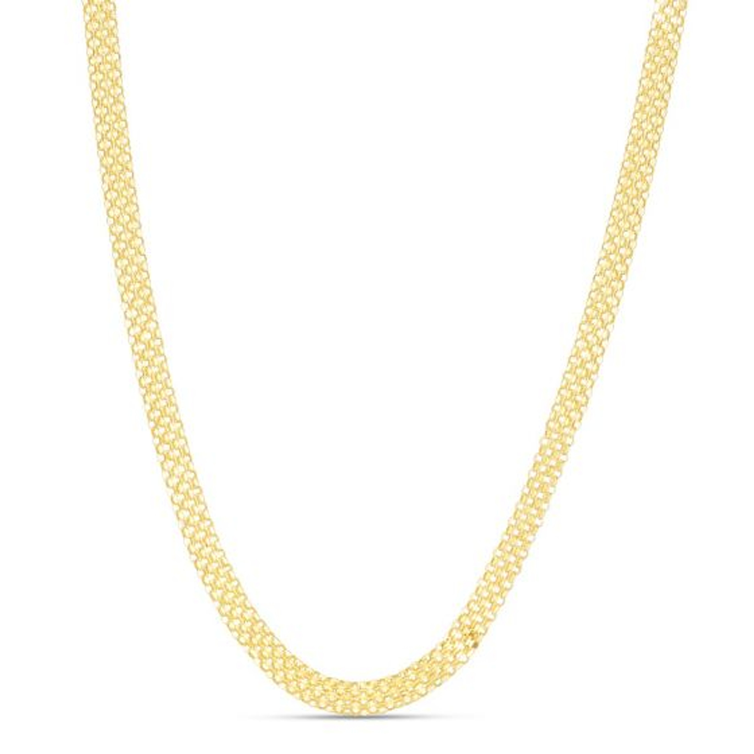 14K Yellow Gold 7mm Bismark Chain 16 Inches 14K Yellow Gold 7mm Bismark Chain 16 Inches