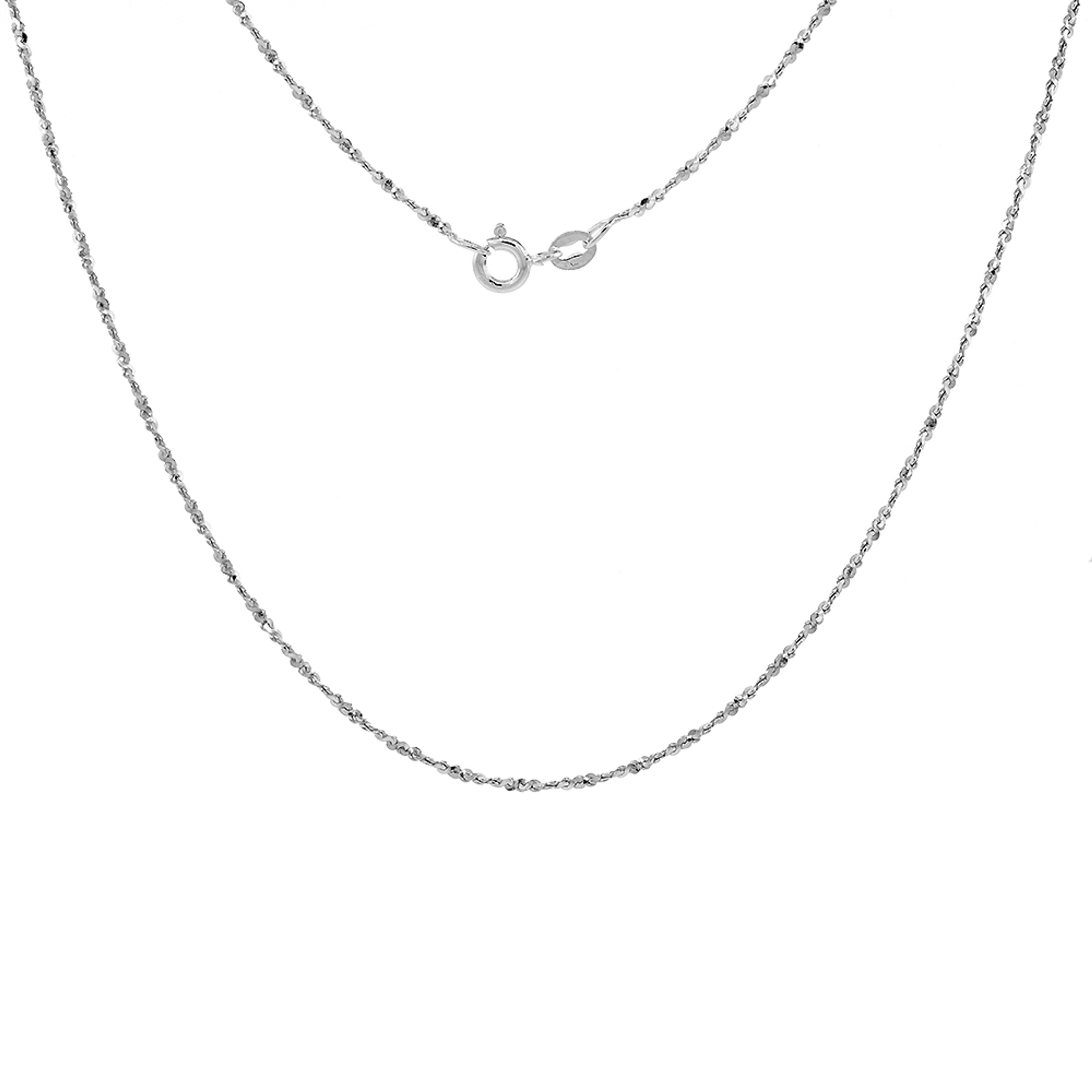 Sterling Silver (Nickel Free) 1.5mm Twisted Serpentine 16 Inches Sterling Silver (Nickel Free) 1.5mm Twisted Serpentine 16 Inches