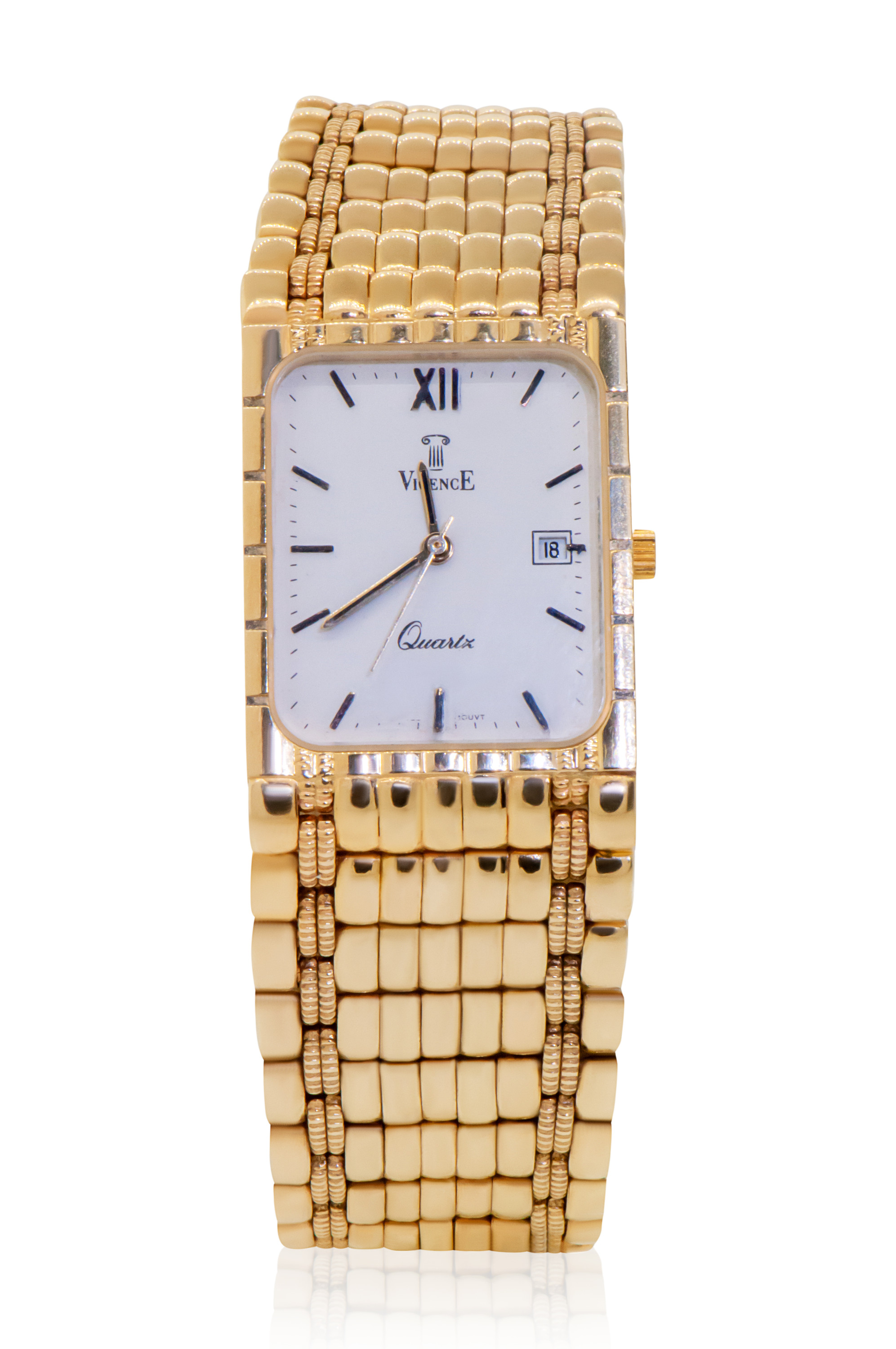 14k Yellow Gold Men's Italian Watch 21mm Tappering to 16mm 14k Yellow Gold Men's Italian Watch 21mm Tappering to 16mm