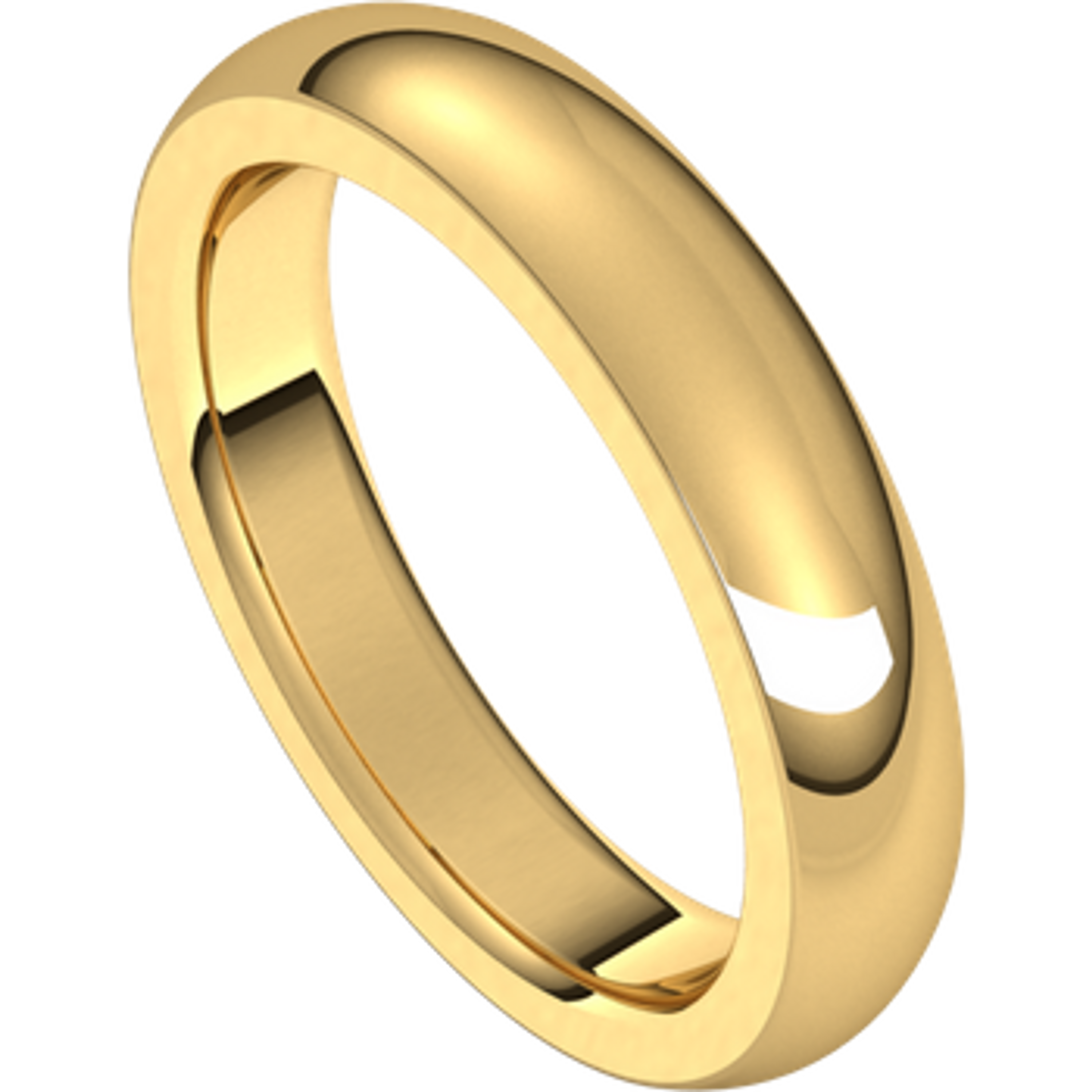 18K Yellow Gold 4mm High Polished HEAVY Comfort fit Wedding Band 2.55MM Thick 18K Yellow Gold 4mm High Polished HEAVY Comfort fit Wedding Band 2.55MM Thick
