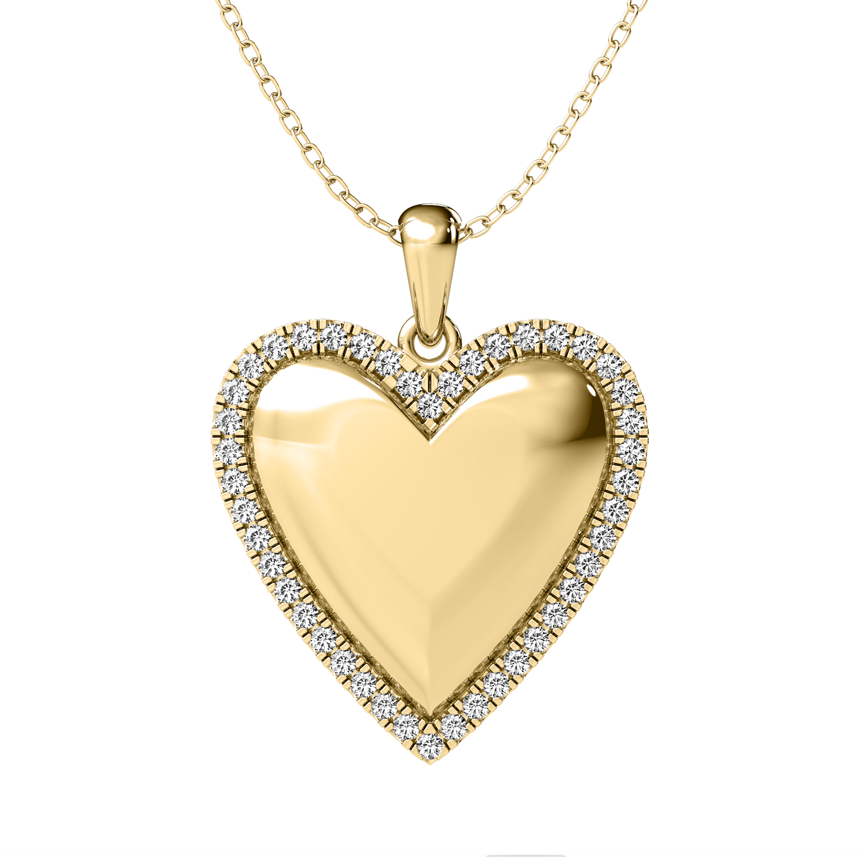 14K Gold  Heart Diamond Pendant 0.44 ct.  30mm x 20mm 14K Gold  Heart Diamond Pendant 0.44 ct.  30mm x 20mm