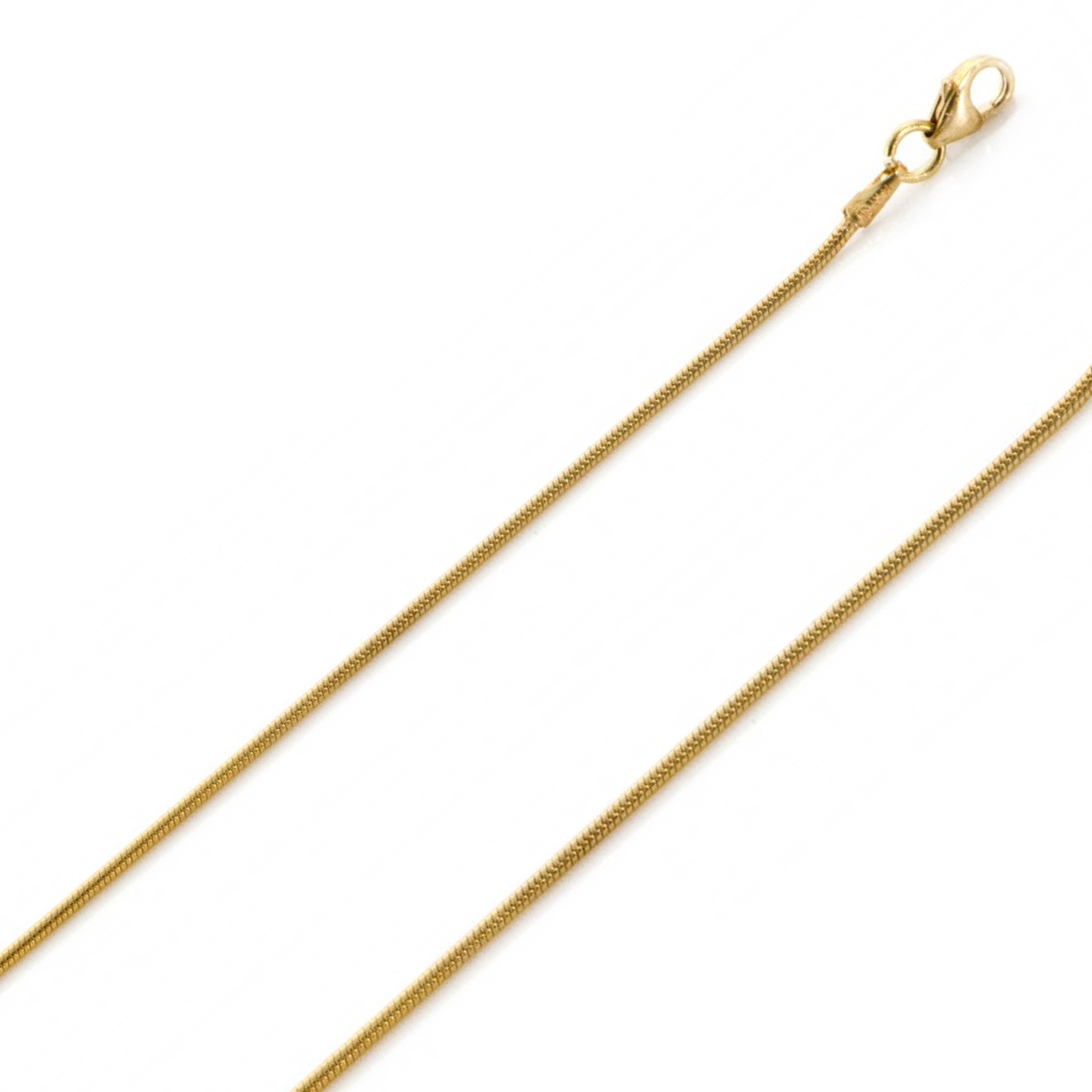 10K Yellow Gold 1.5mm Snake Chain 16 Inches 10K Yellow Gold 1.5mm Snake Chain 16 Inches