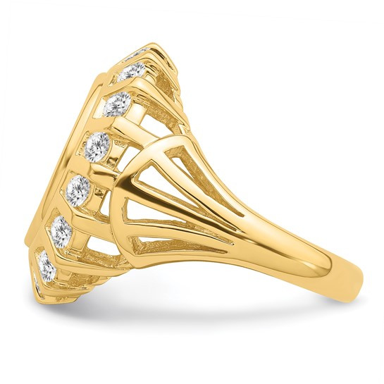 14K Yellow Gold Ladies 2 Pesos 3/4 Ct. Diamond Coin Ring| Sarraf.com