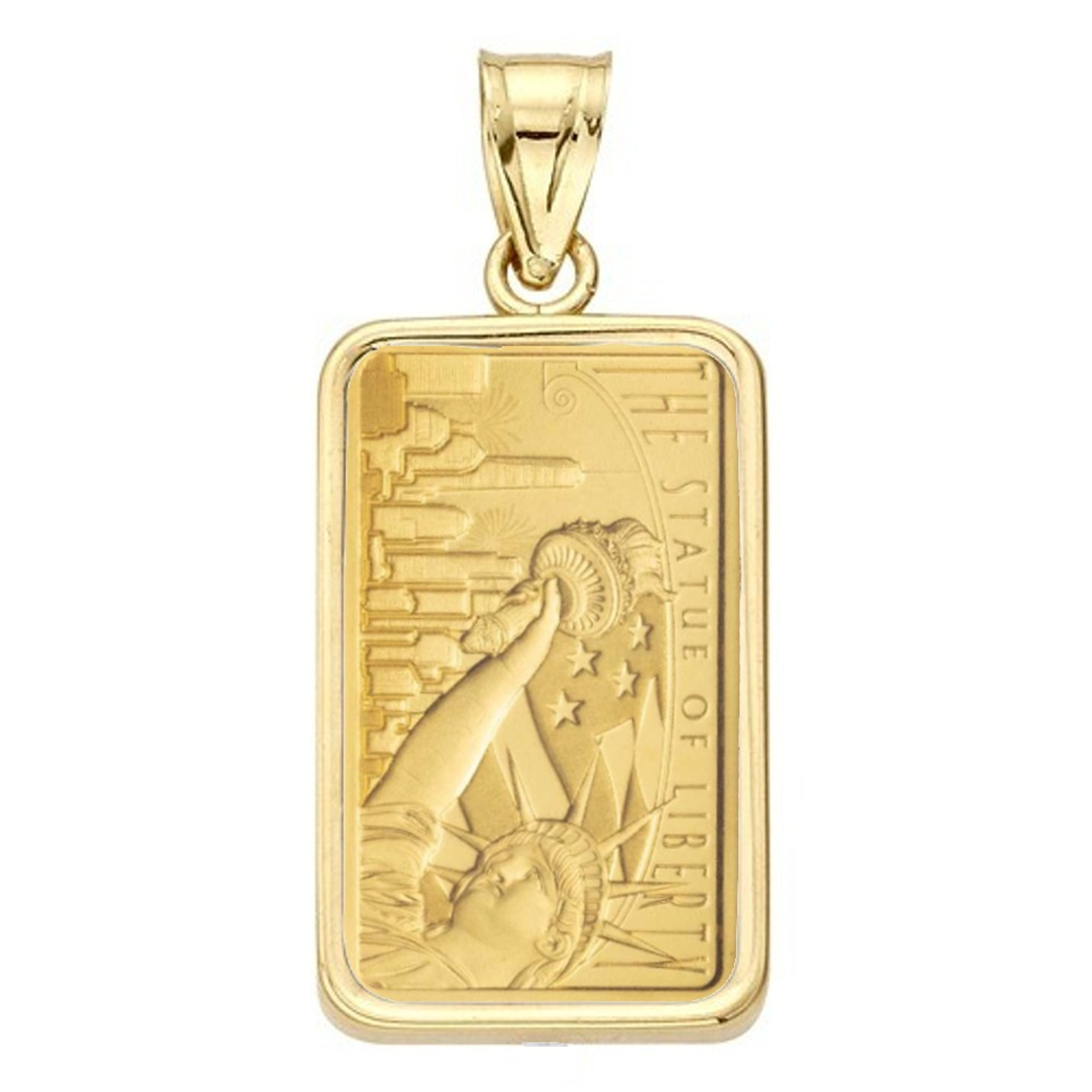 5 Gram Pamp .999 Gold Bar - PAMP America The Free; Statue of Liberty encased in 14k Gold 5 Gram Pamp .999 Gold Bar - PAMP America The Free; Statue of Liberty encased in 14k Gold