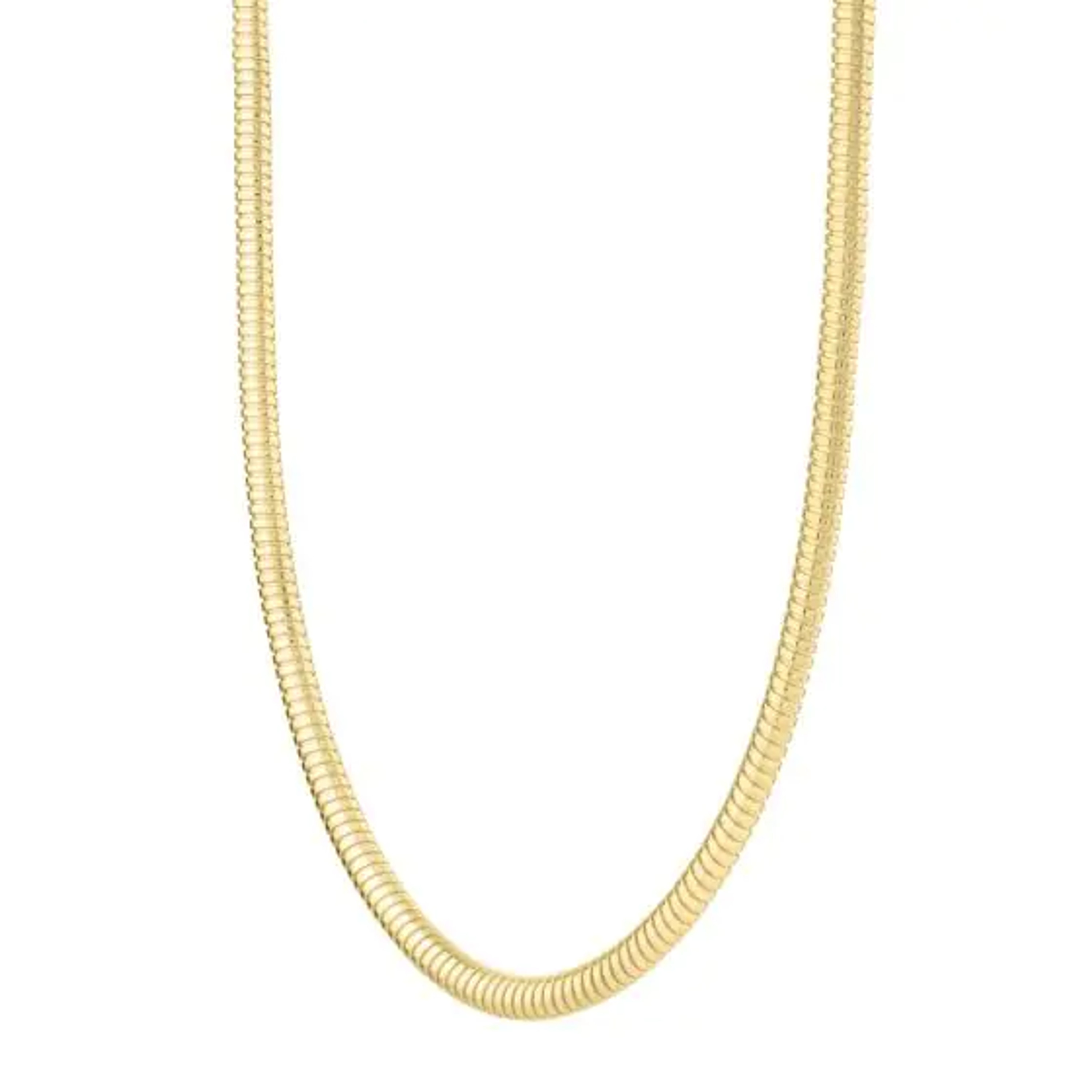 17" Dome Omega 5mm Tubogas Necklace in 14k Yellow Gold 17" Dome Omega 5mm Tubogas Necklace in 14k Yellow Gold