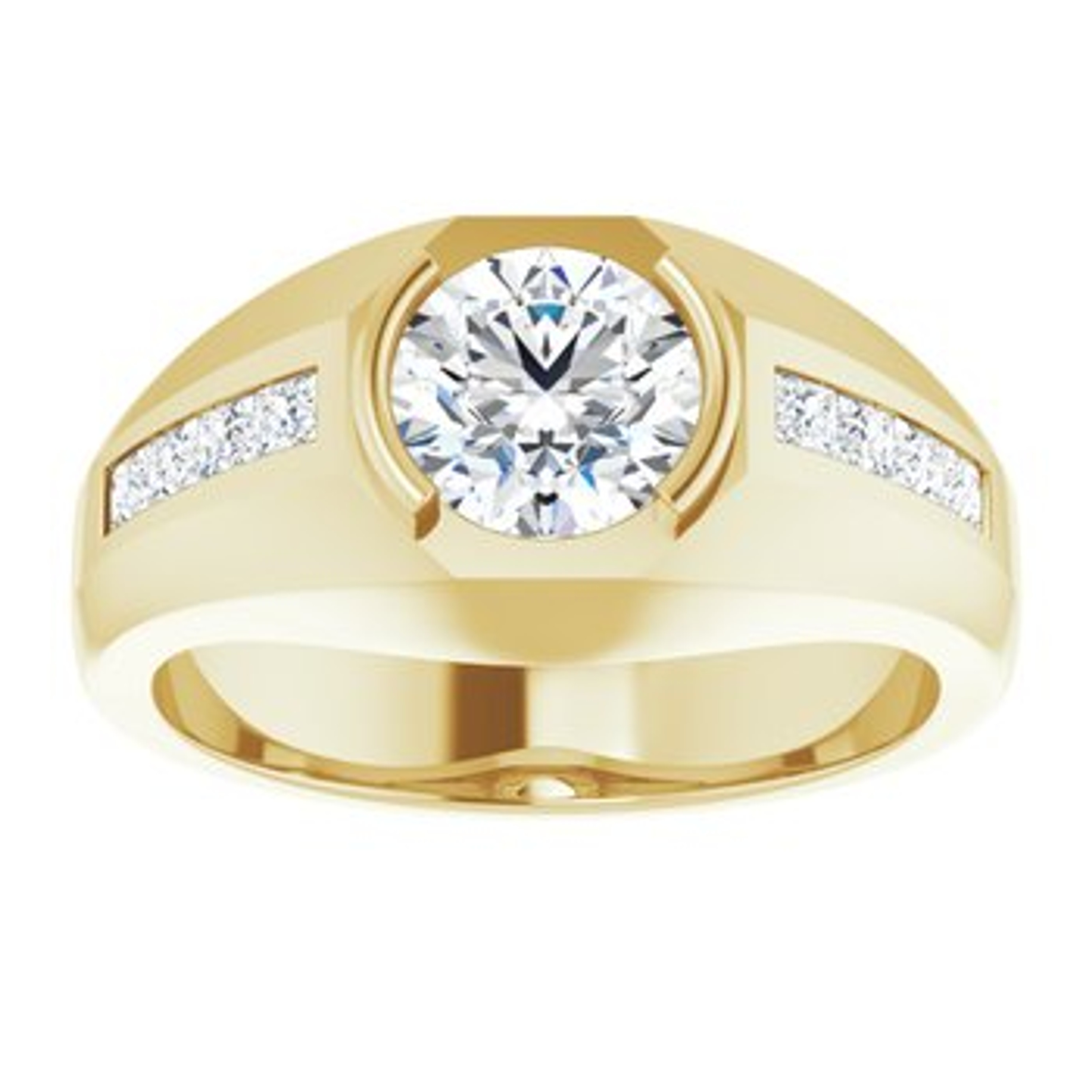 18K gold Mens Solitaire GIA Round Cut Natural Diamond Ring 1.18 Ctw  SI1 G 18K gold Mens Solitaire GIA Round Cut Natural Diamond Ring 1.18 Ctw  SI1 G