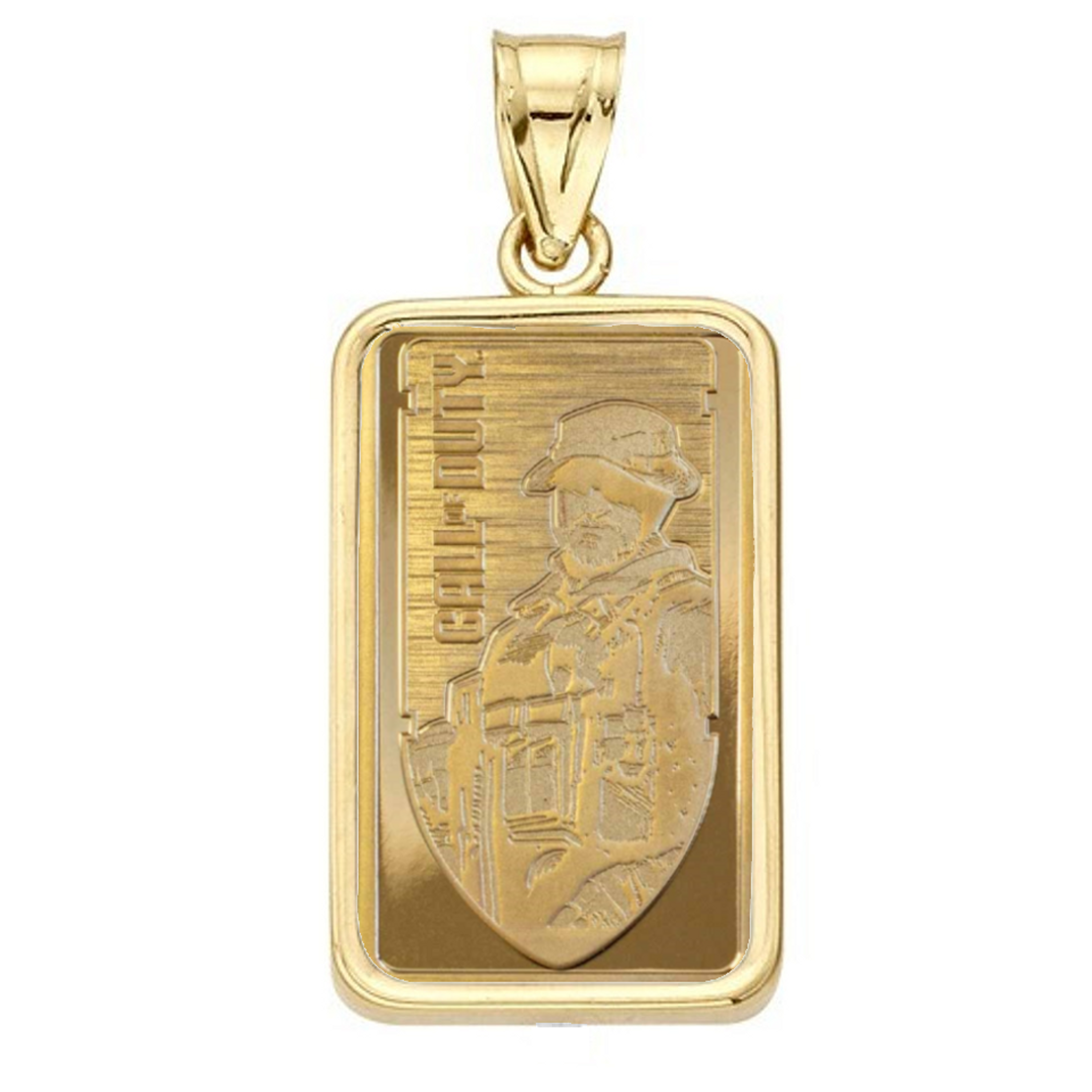 24k Gold PAMP 5 gram Gold MWIII Call of Duty Bar Encased in 14K Gold 24k Gold PAMP 5 gram Gold MWIII Call of Duty Bar Encased in 14K Gold